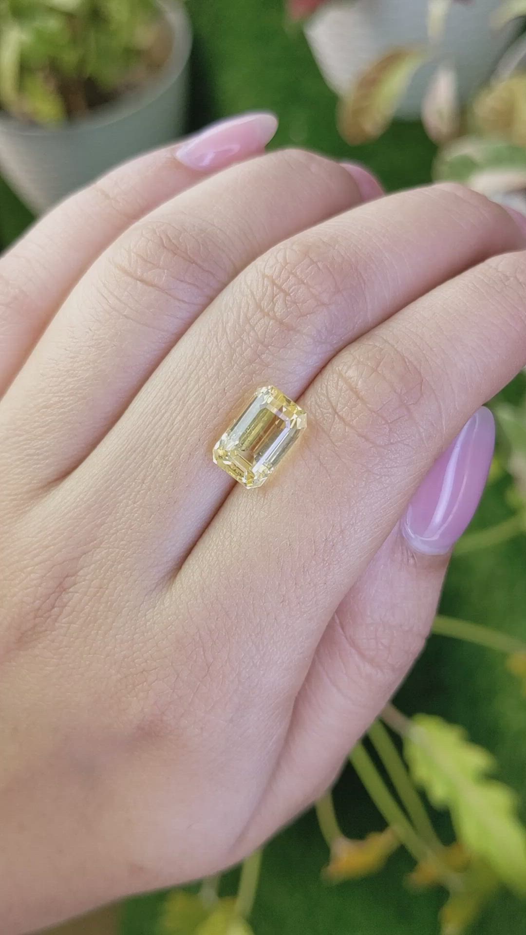 5.60 Ct. Yellow Sapphire from Ceylon (Sri Lanka) Size Video