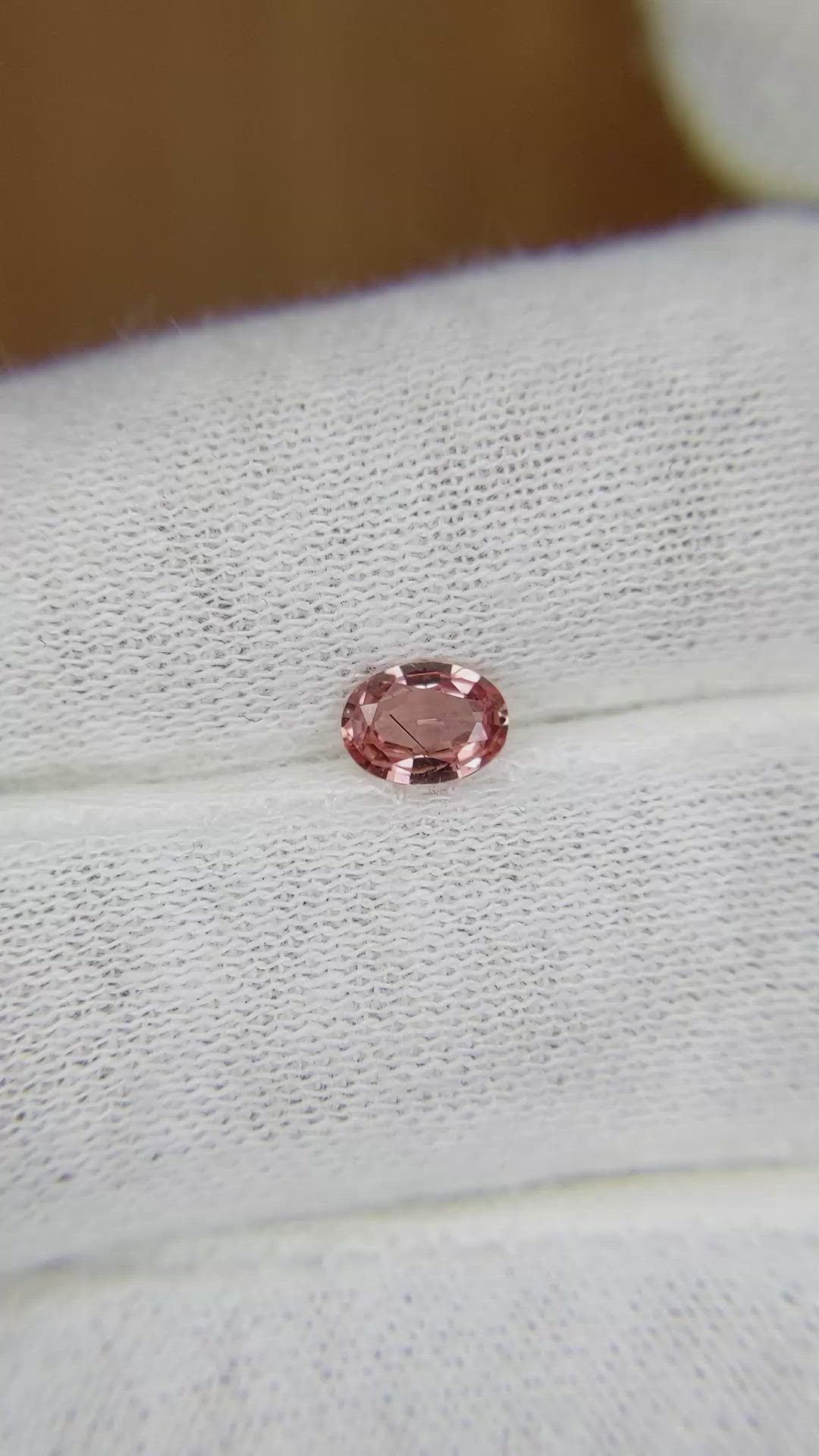0.51 Ct. Padparadscha Sapphire from Ceylon (Sri Lanka) Size Video