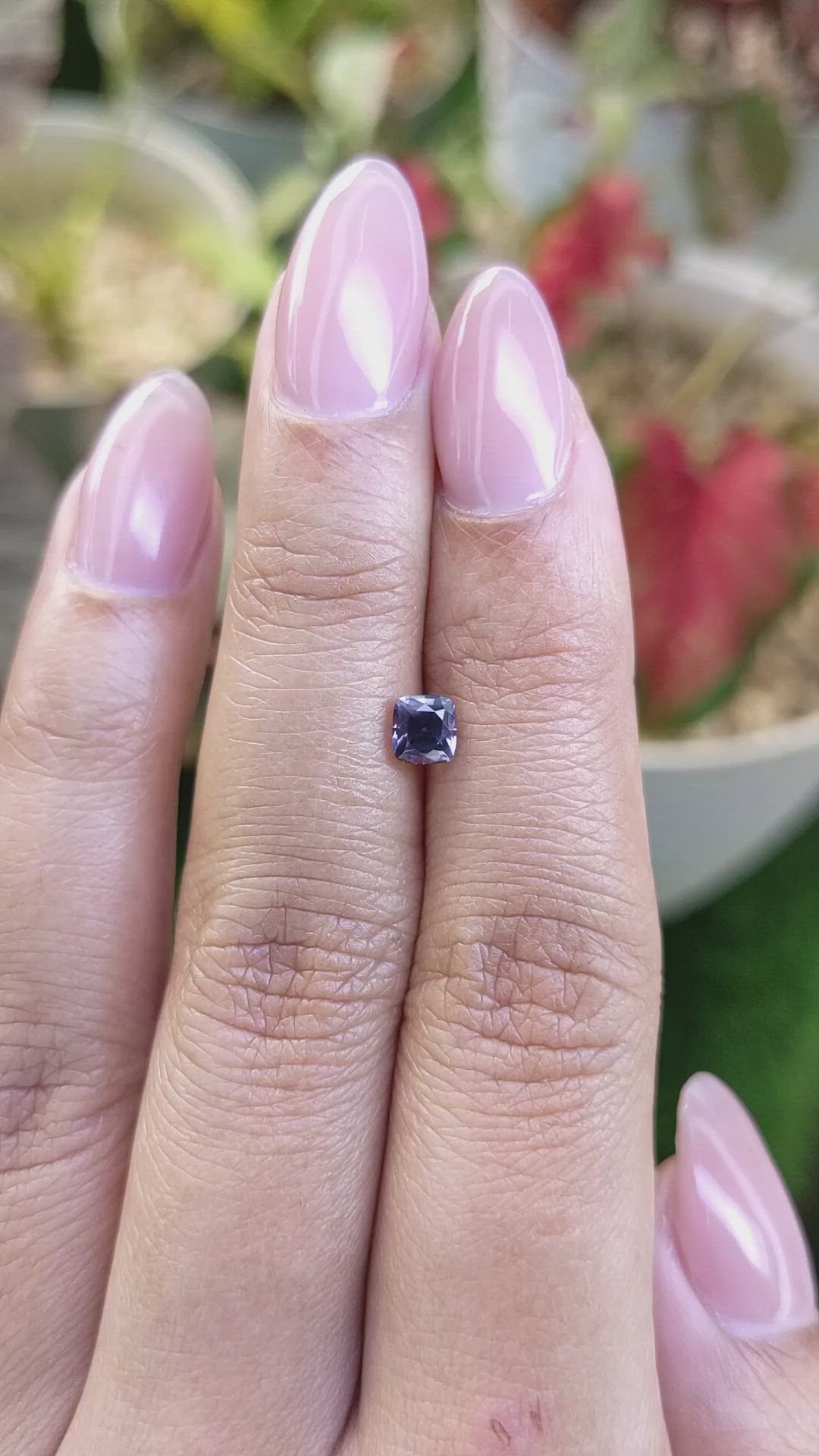 0.63 Ct. Purplish Blue Sapphire from Ceylon (Sri Lanka) Size Video