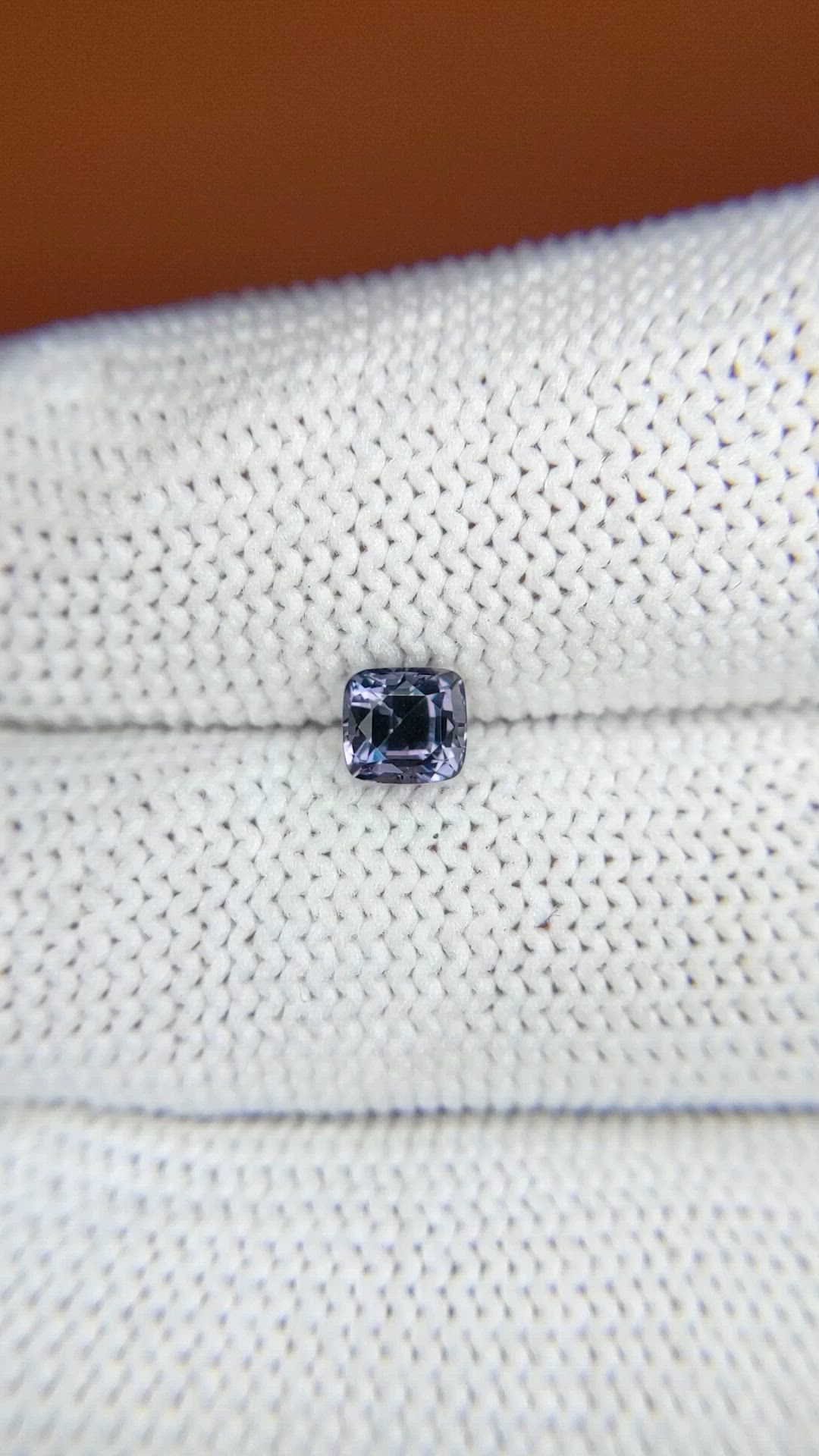 0.63 Ct. Purplish Blue Sapphire from Ceylon (Sri Lanka) Size Video