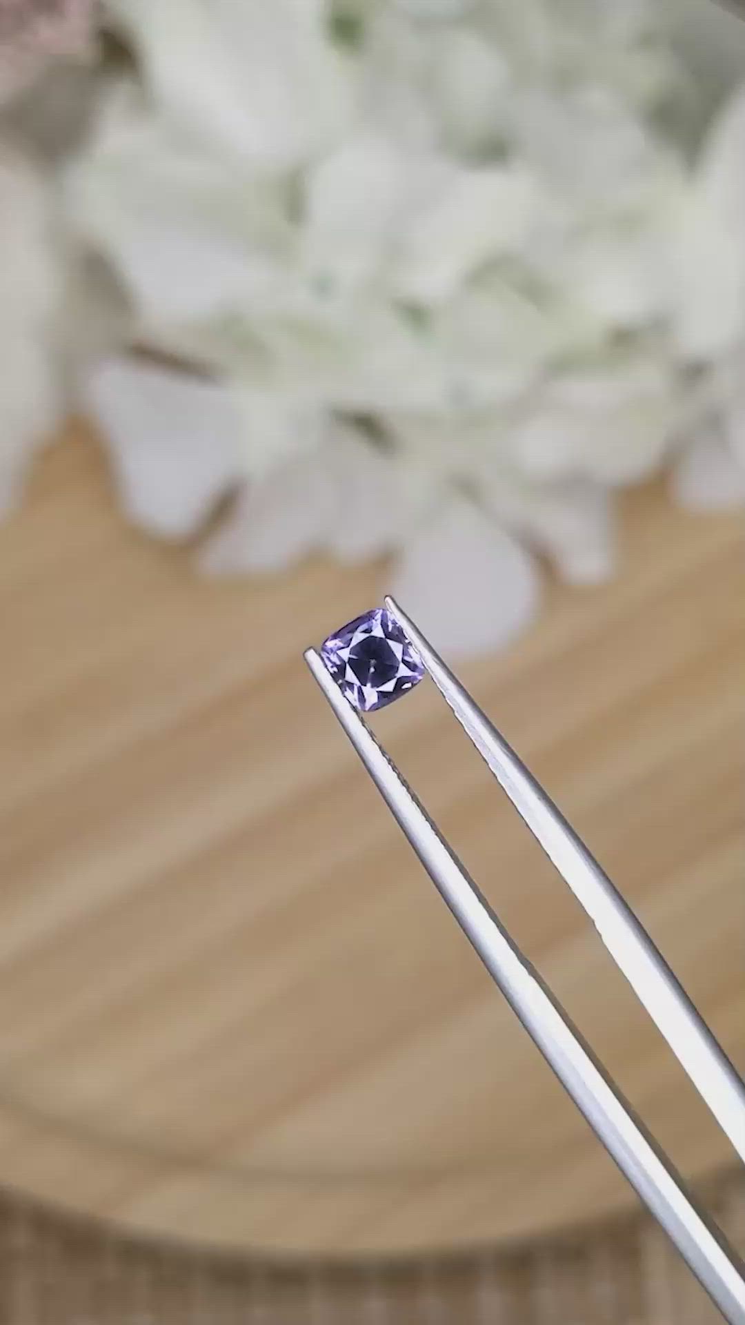0.63 Ct. Purplish Blue Sapphire from Ceylon (Sri Lanka) Size Video