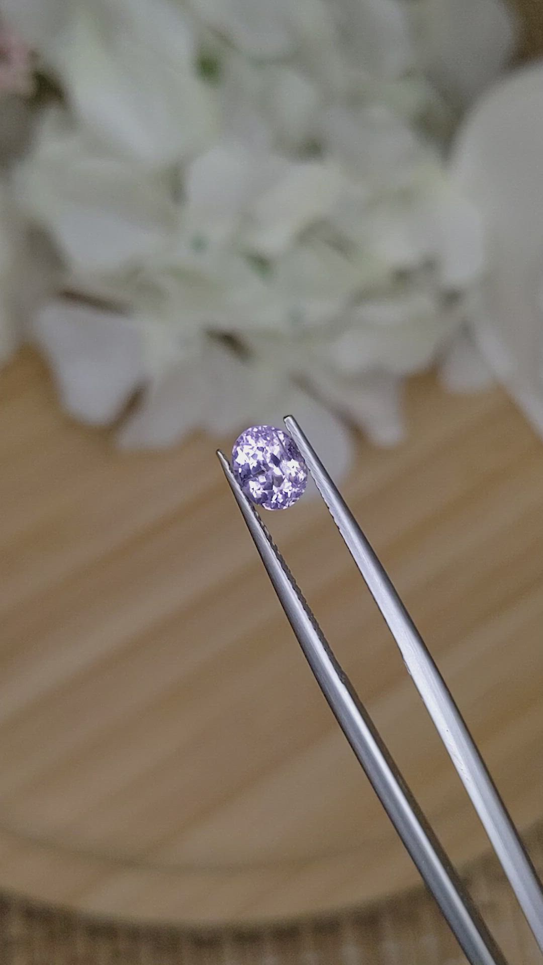 0.96 Ct. Purple Sapphire from Ceylon (Sri Lanka) Size Video