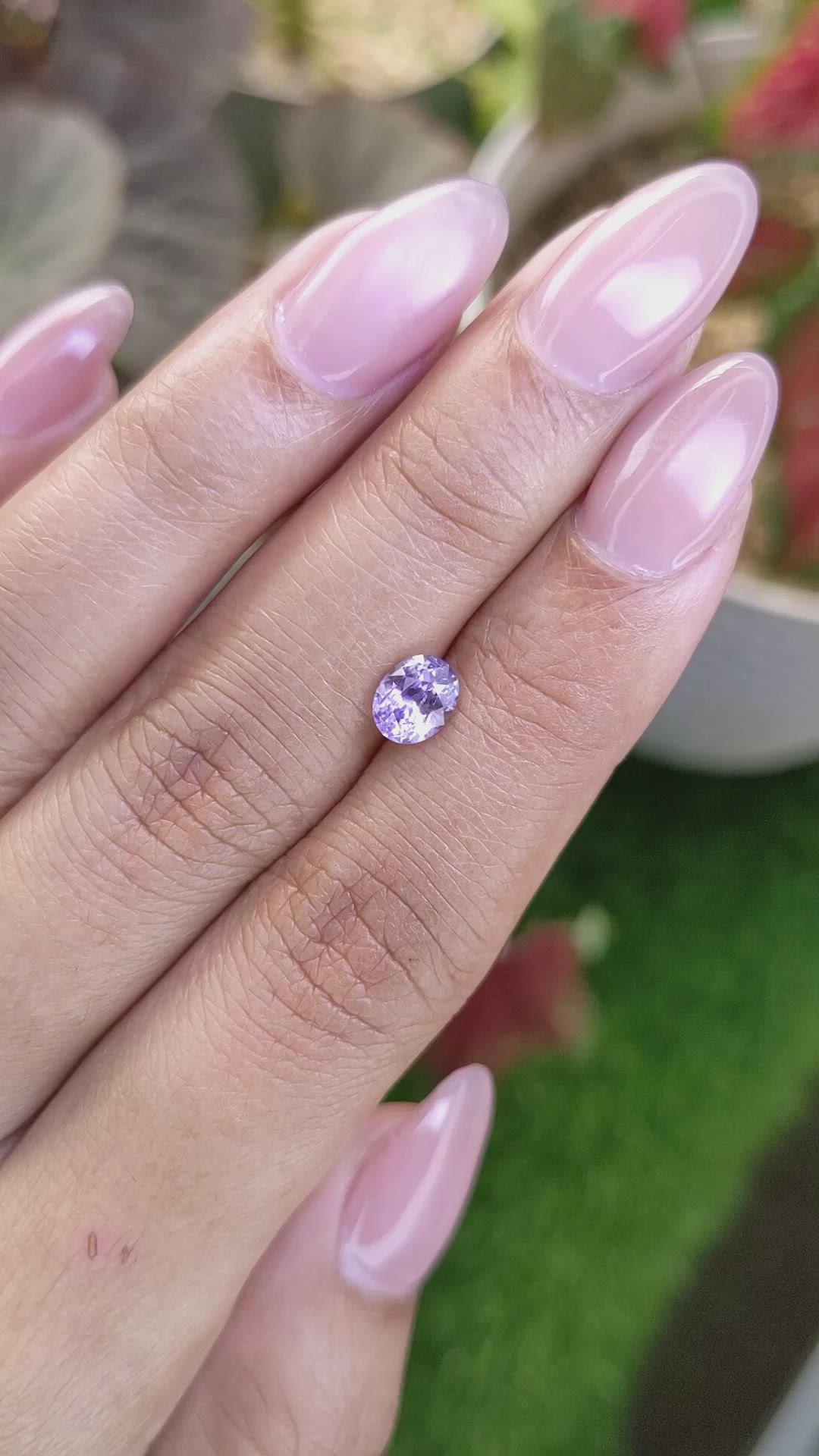 0.96 Ct. Purple Sapphire from Ceylon (Sri Lanka) Size Video