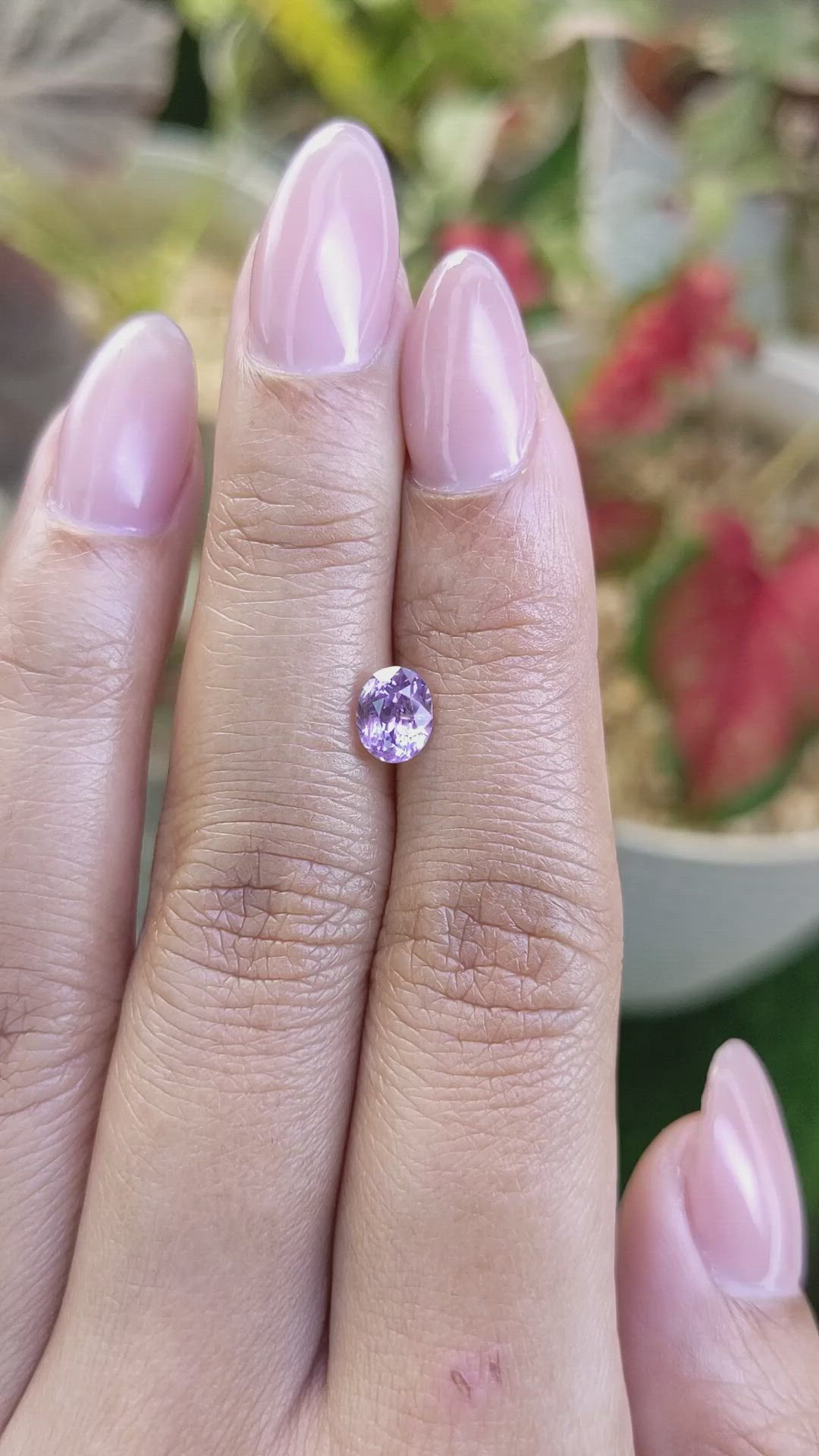0.96 Ct. Purple Sapphire from Ceylon (Sri Lanka) Size Video