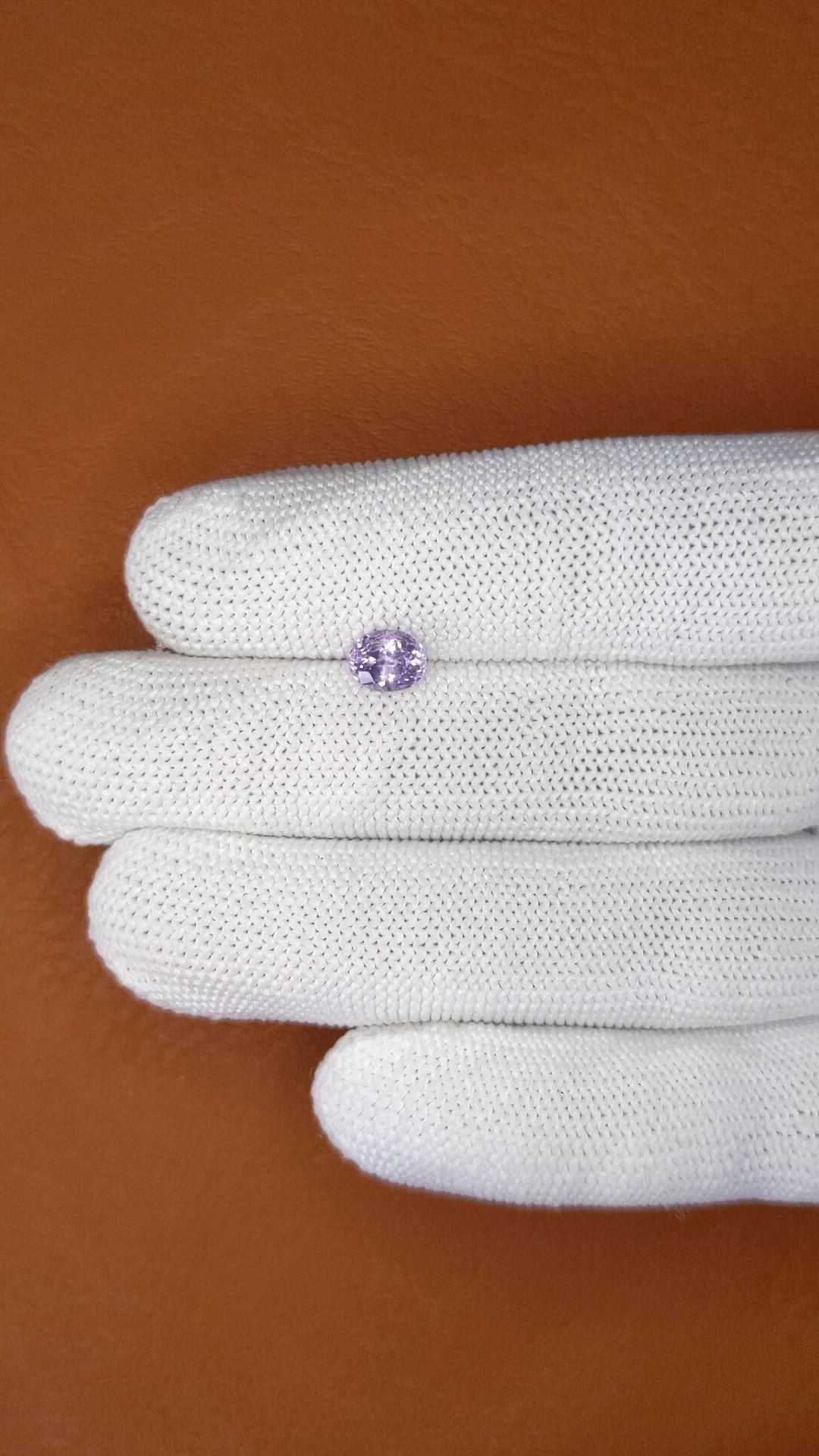 0.96 Ct. Purple Sapphire from Ceylon (Sri Lanka) Size Video