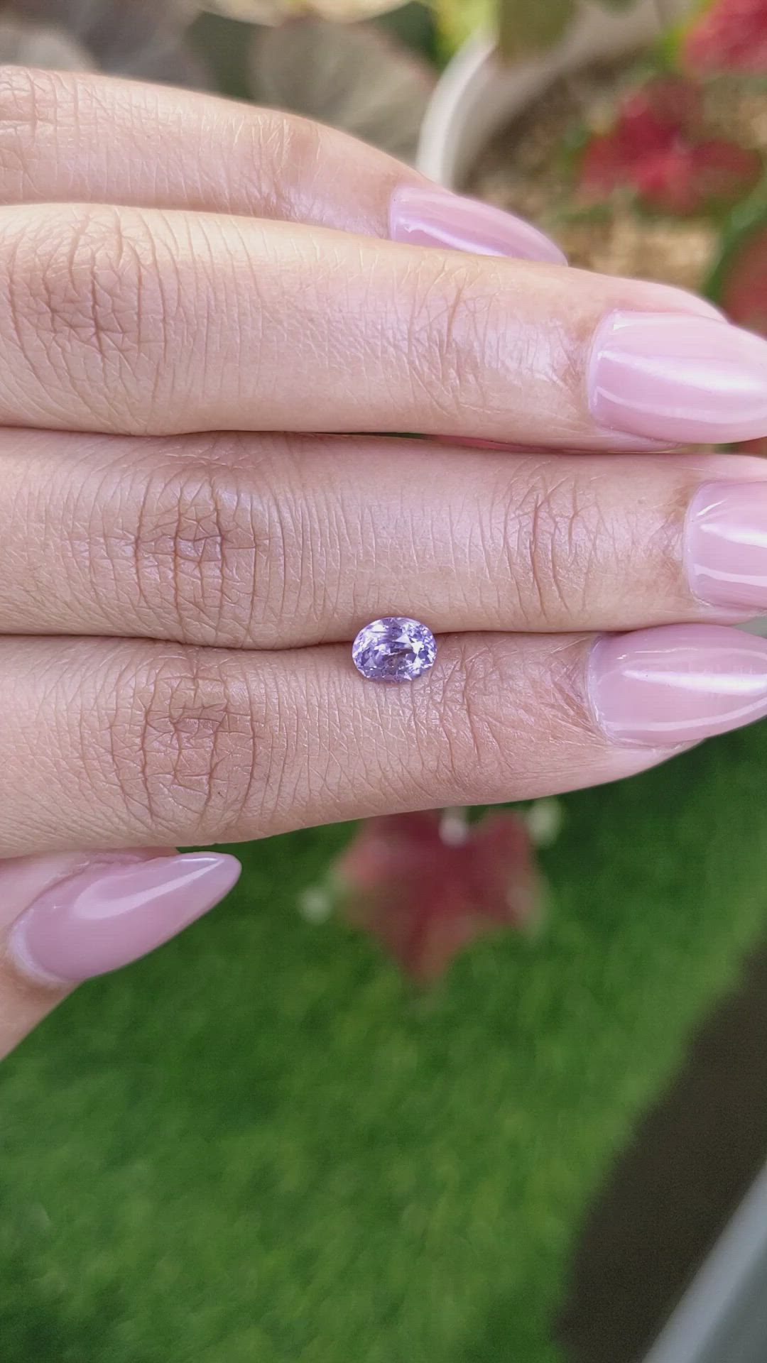 0.96 Ct. Purple Sapphire from Ceylon (Sri Lanka) Size Video
