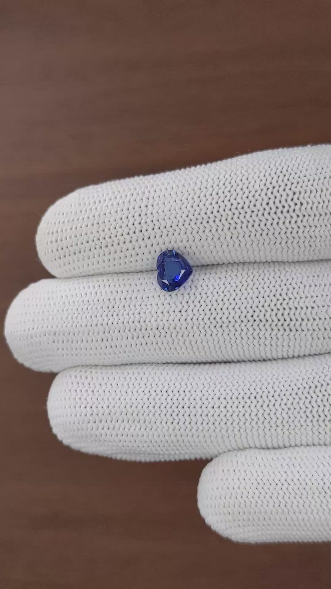 1.55 Ct. Blue Sapphire from Ceylon (Sri Lanka) Size Video