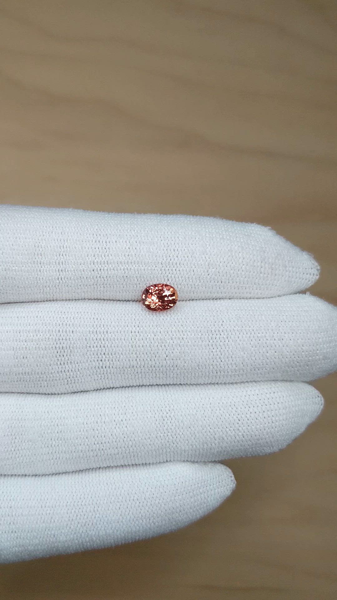 1.47 Ct. Padparadscha Sapphire from Madagascar Size Video