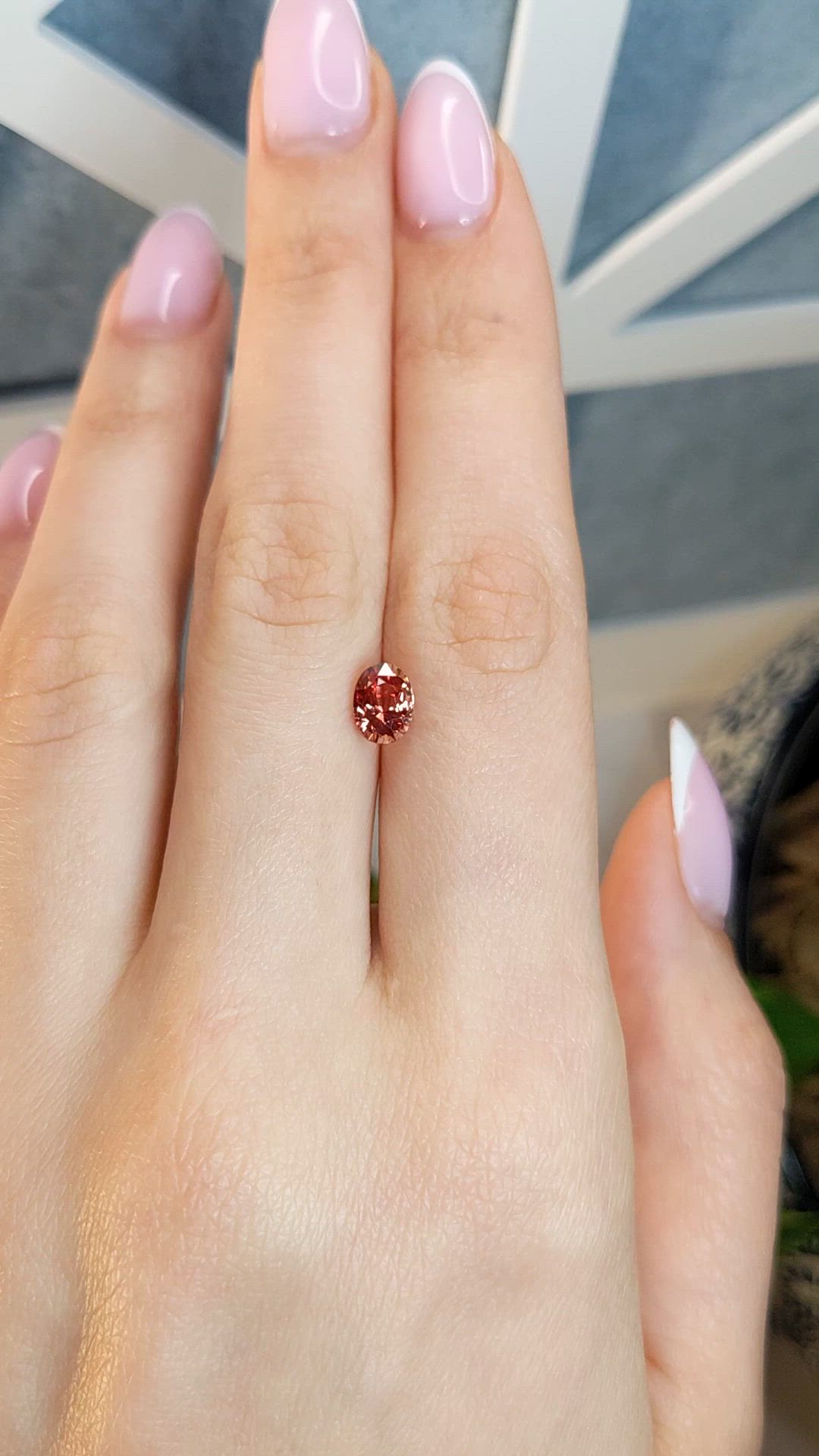 1.47 Ct. Padparadscha Sapphire from Madagascar Size Video