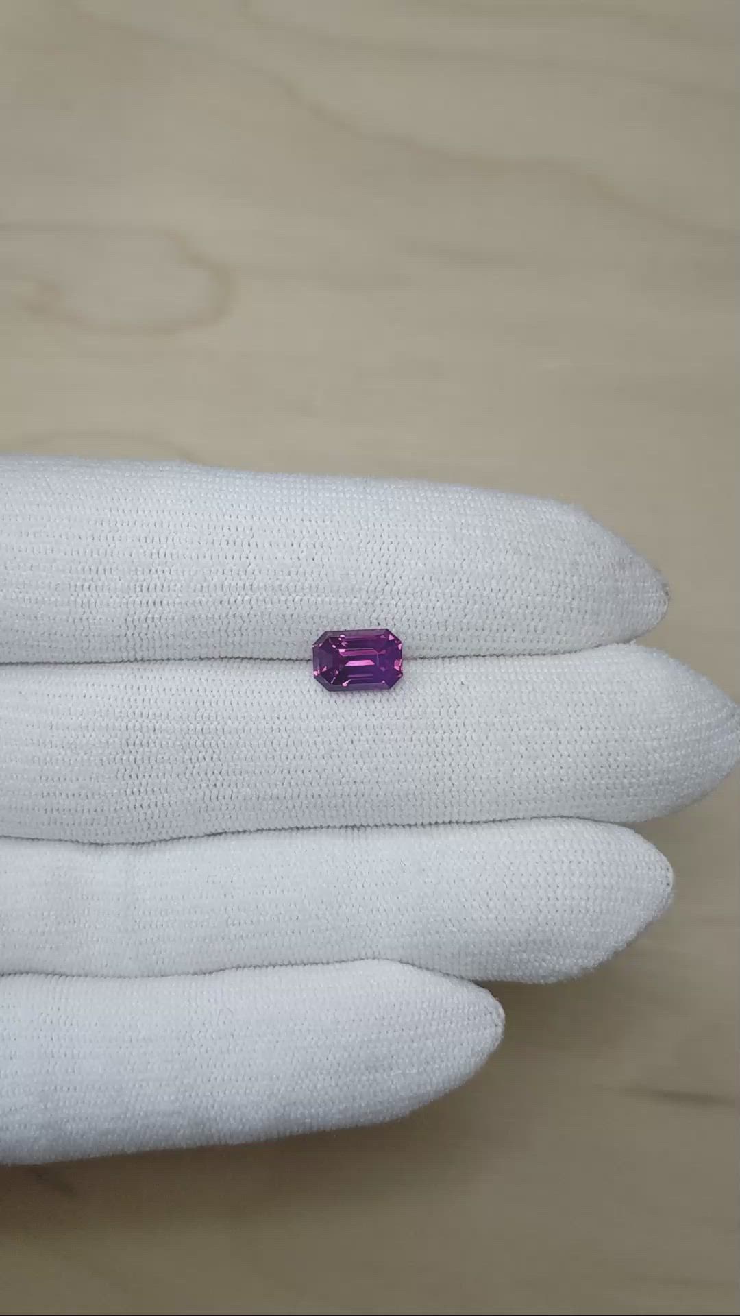 2.56 Ct. Pinkish Purple Sapphire from Madagascar Size Video