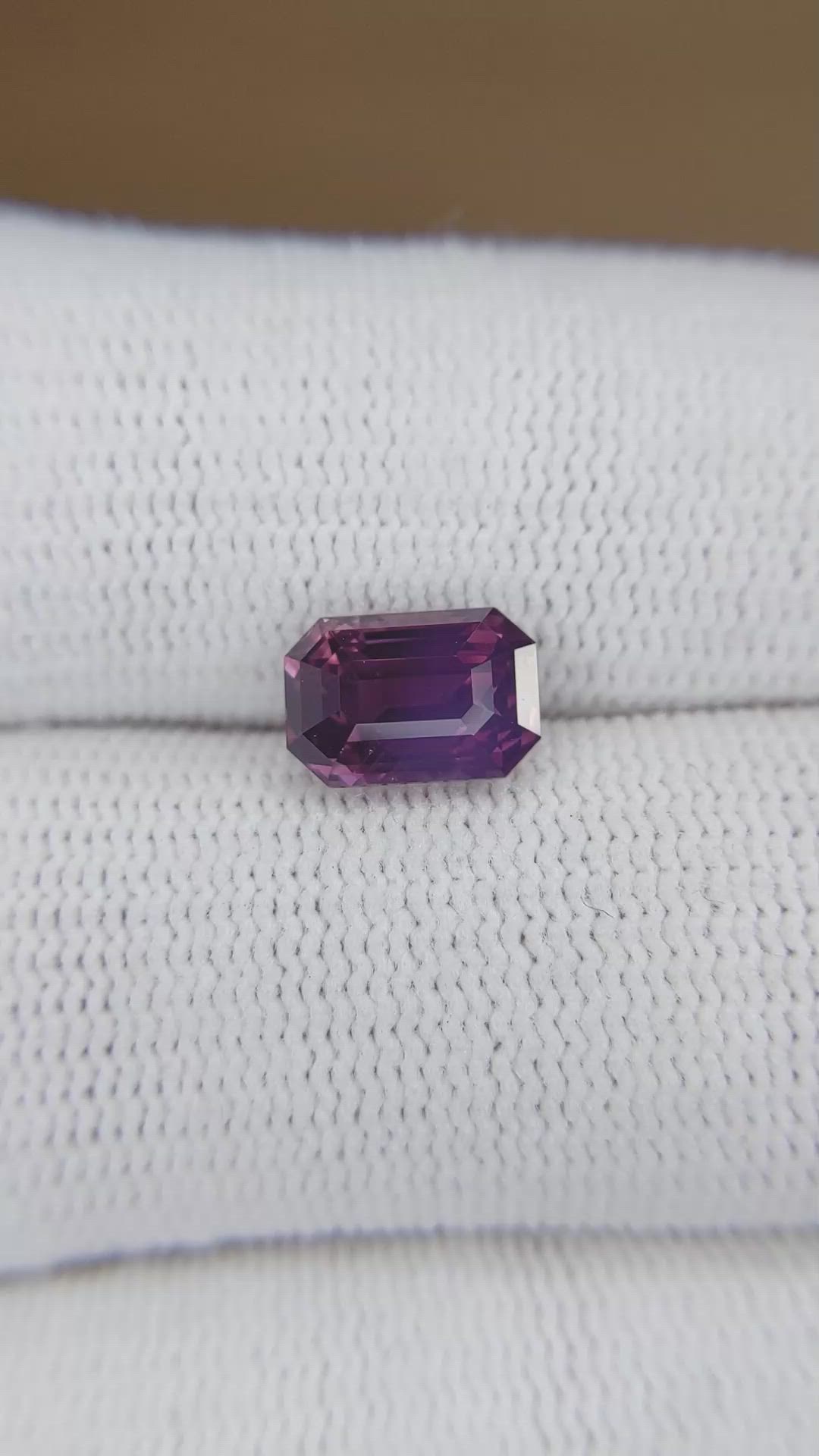 2.56 Ct. Pinkish Purple Sapphire from Madagascar Size Video
