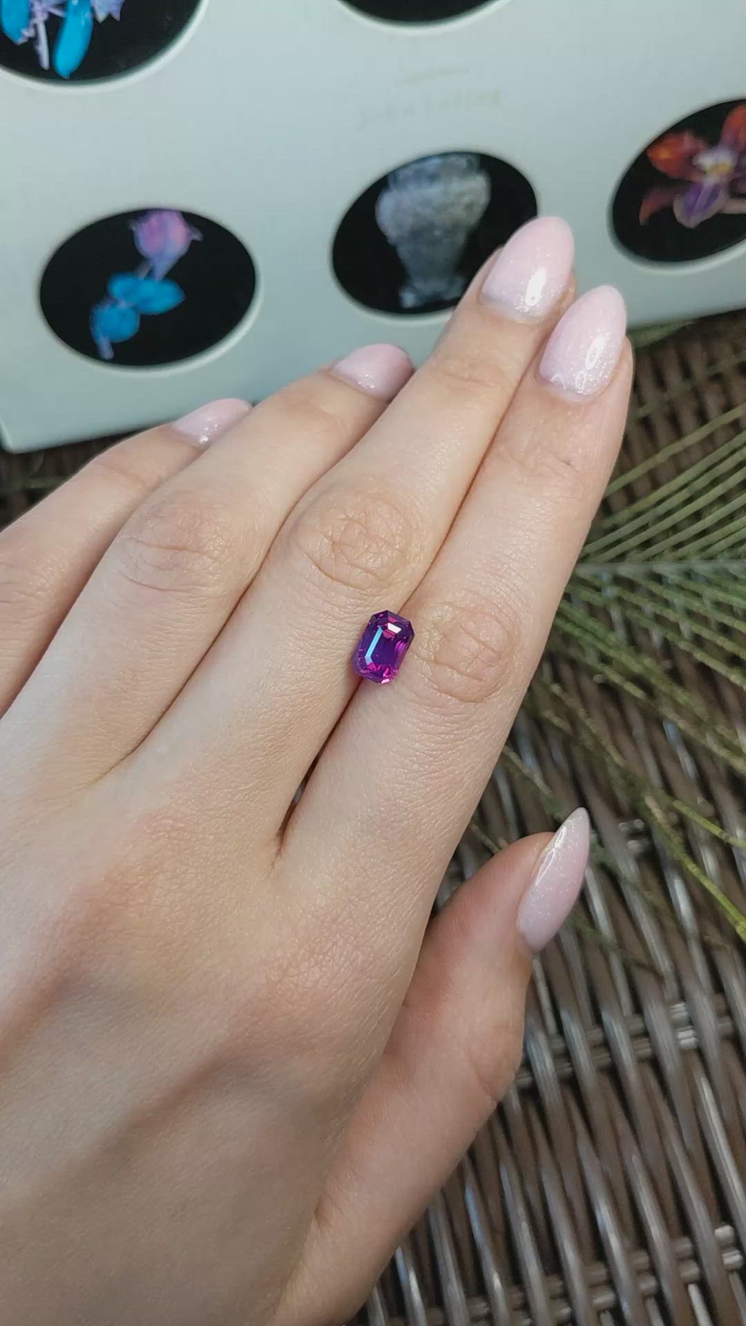 2.56 Ct. Pinkish Purple Sapphire from Madagascar Size Video