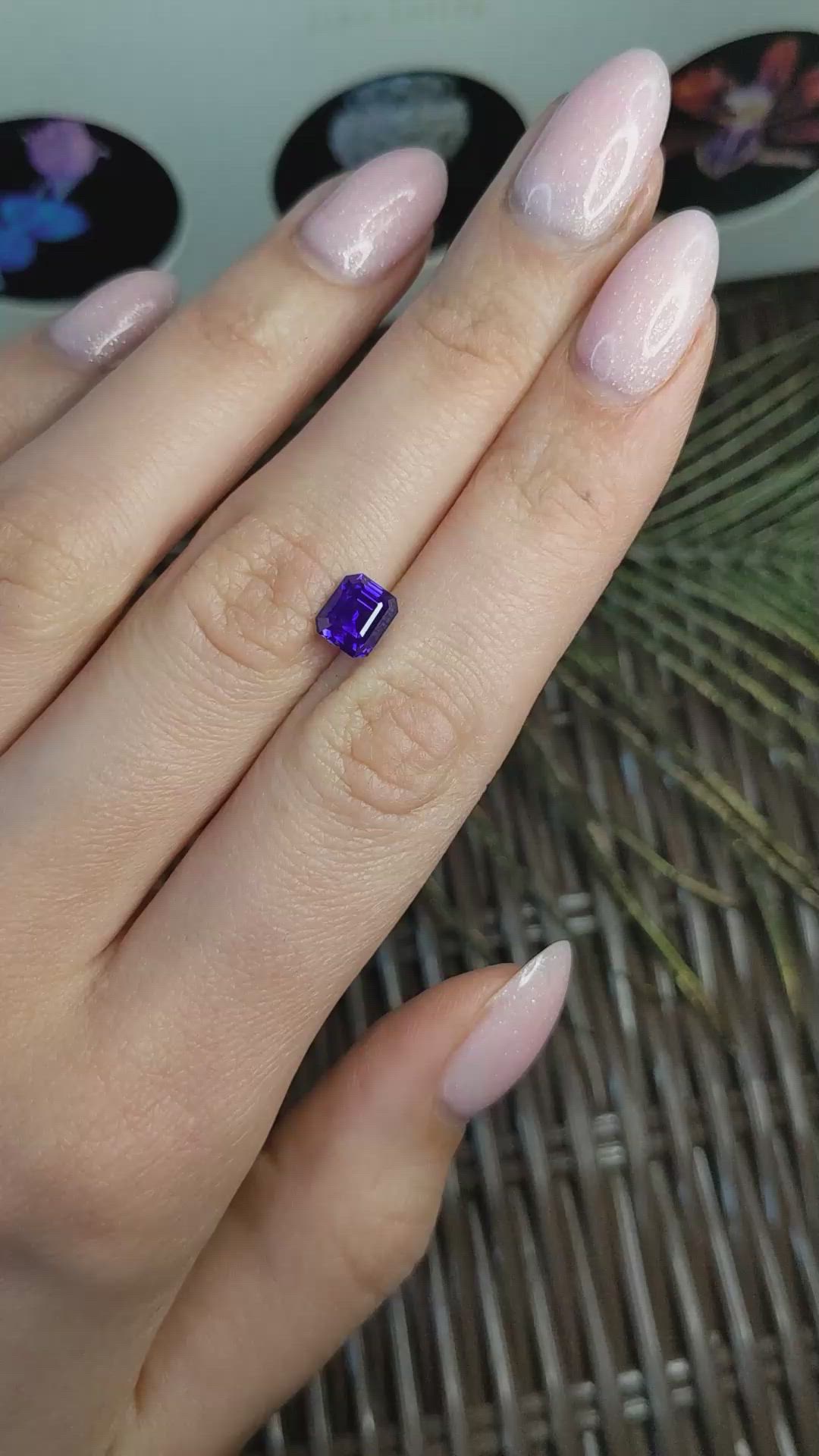 1.77 Ct. Bluish Purple Sapphire from Madagascar Size Video