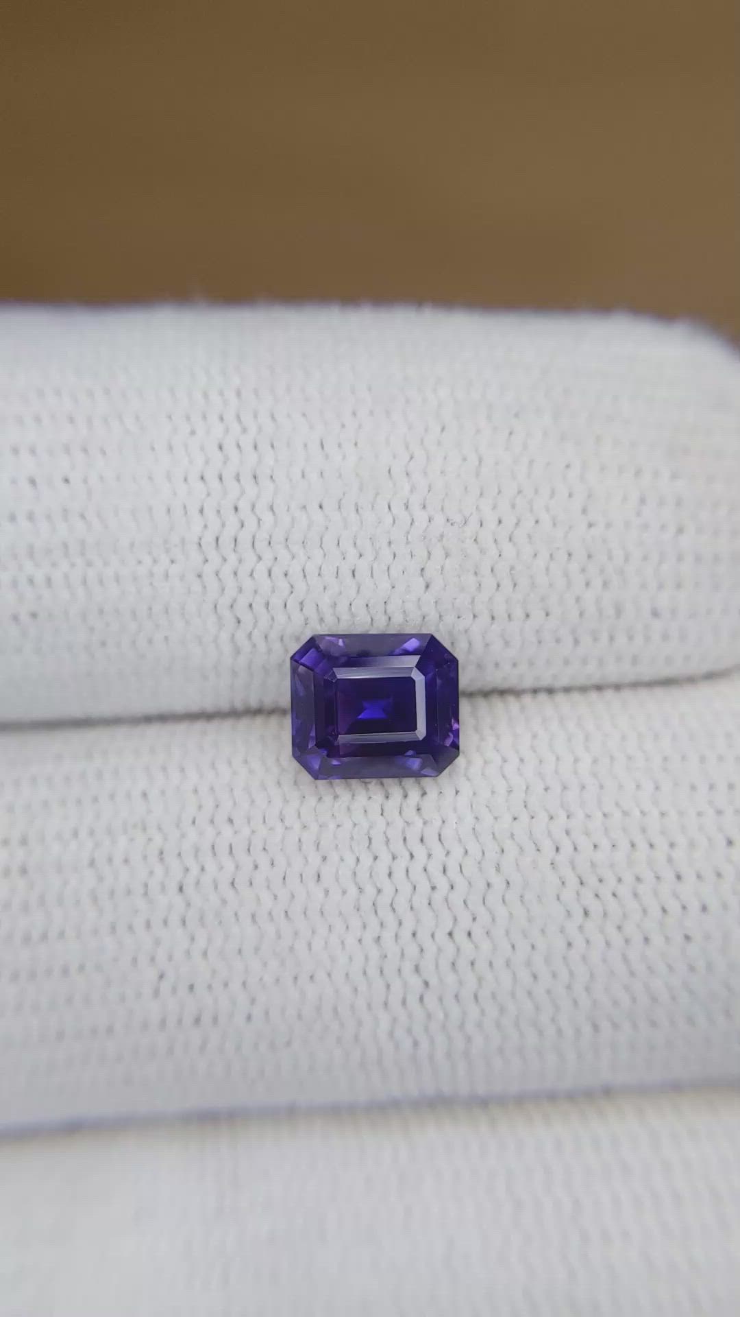 1.77 Ct. Bluish Purple Sapphire from Madagascar Size Video