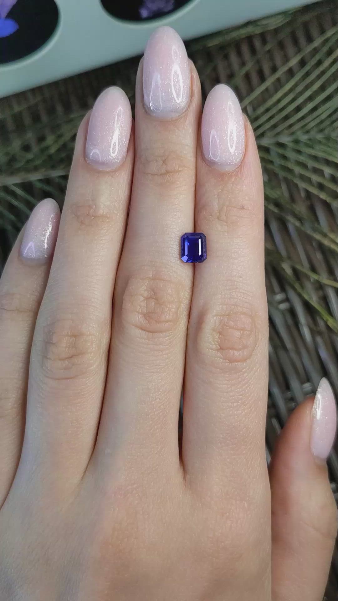 1.77 Ct. Bluish Purple Sapphire from Madagascar Size Video