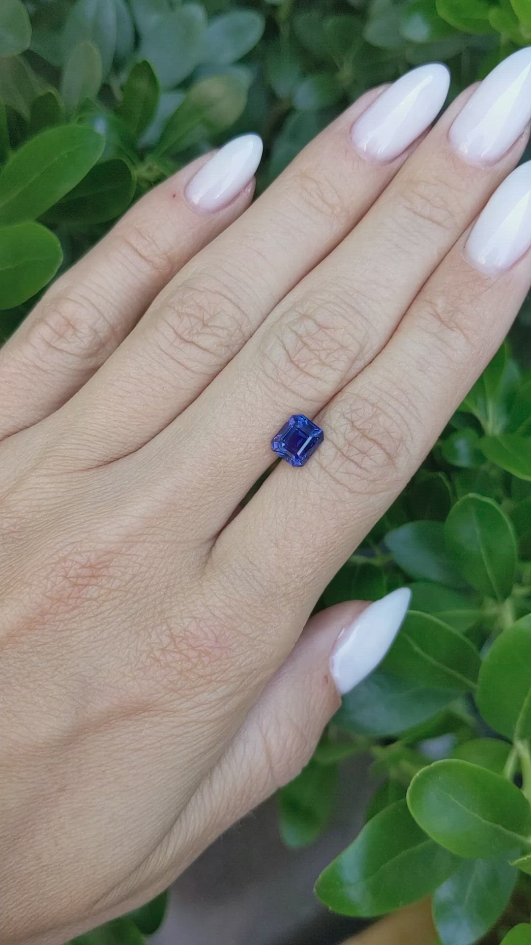 1.77 Ct. Bluish Purple Sapphire from Madagascar Size Video