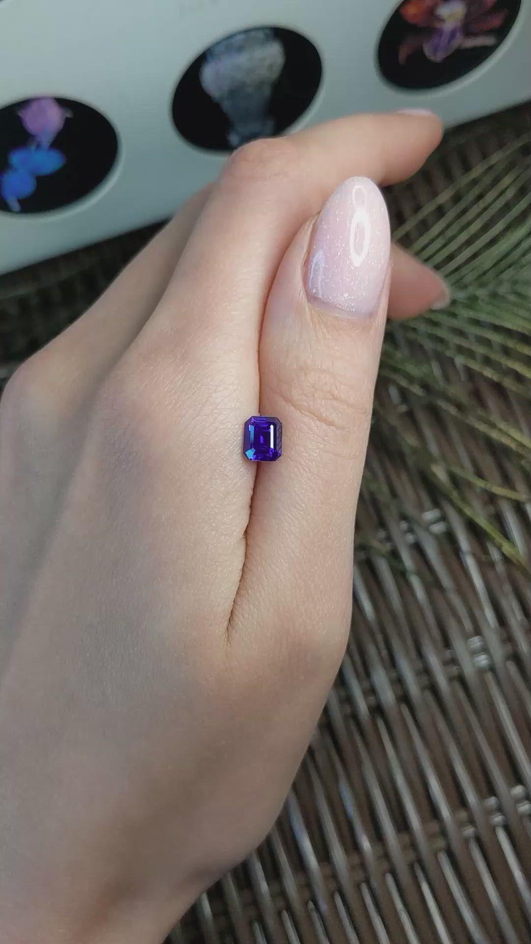 1.77 Ct. Bluish Purple Sapphire from Madagascar Size Video