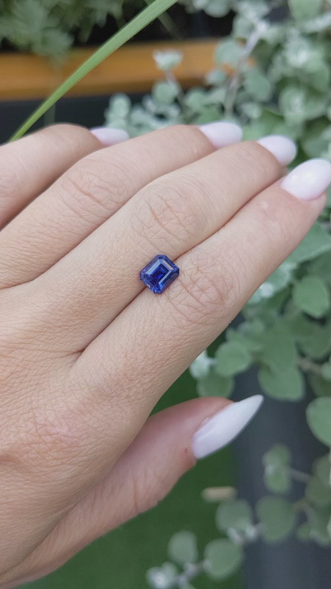 1.77 Ct. Bluish Purple Sapphire from Madagascar Size Video