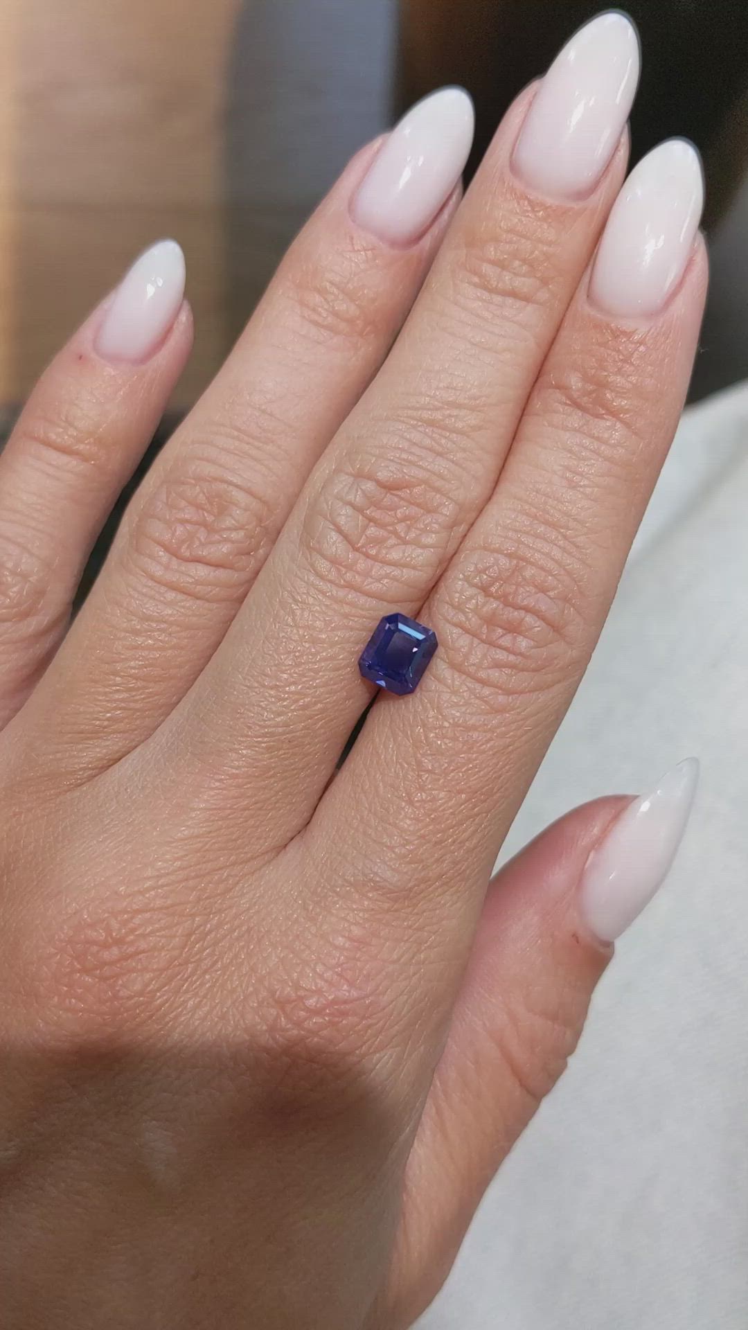 1.77 Ct. Bluish Purple Sapphire from Madagascar Size Video