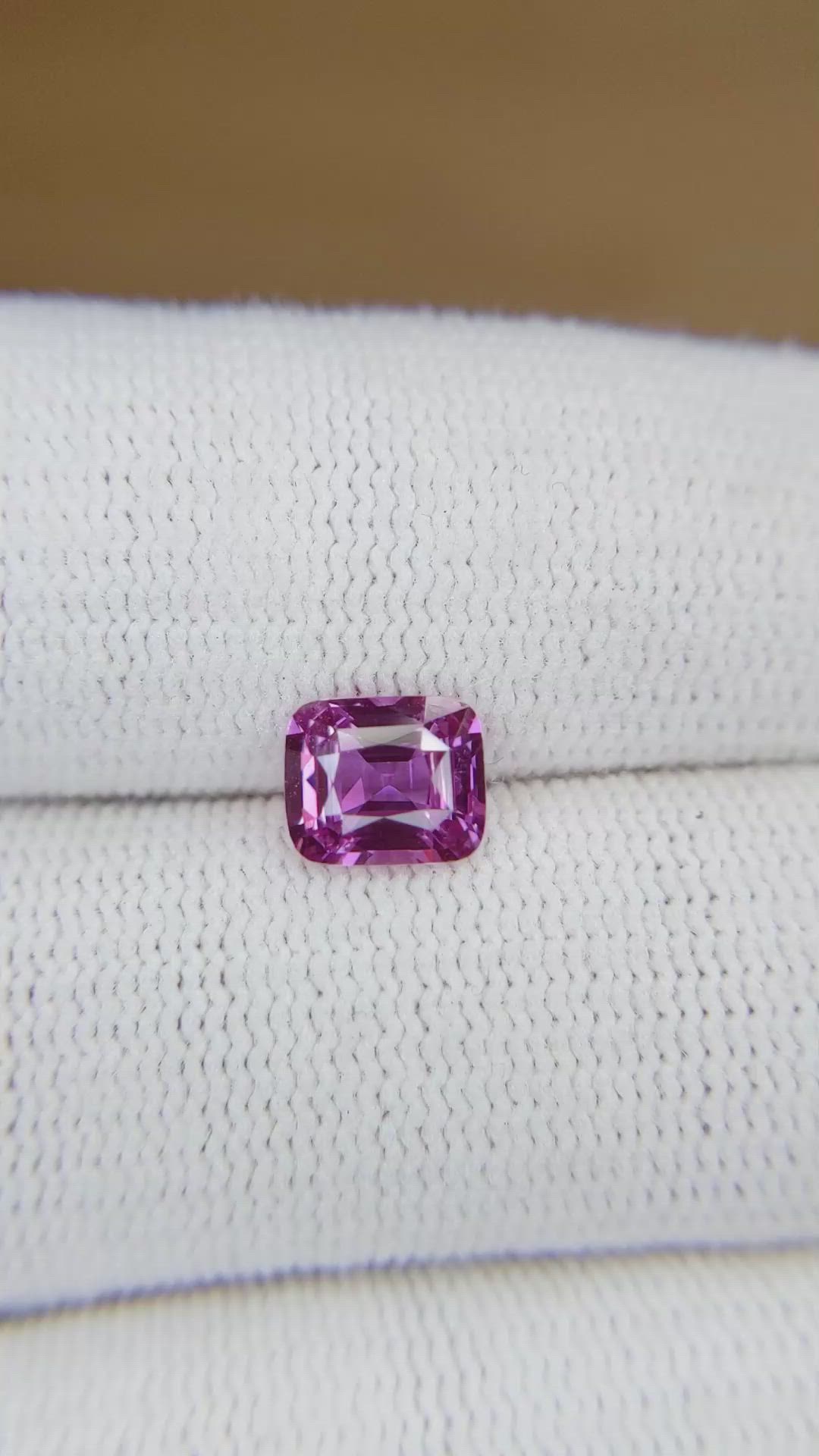 1.38 Ct. Pinkish Purple Sapphire from Madagascar Size Video