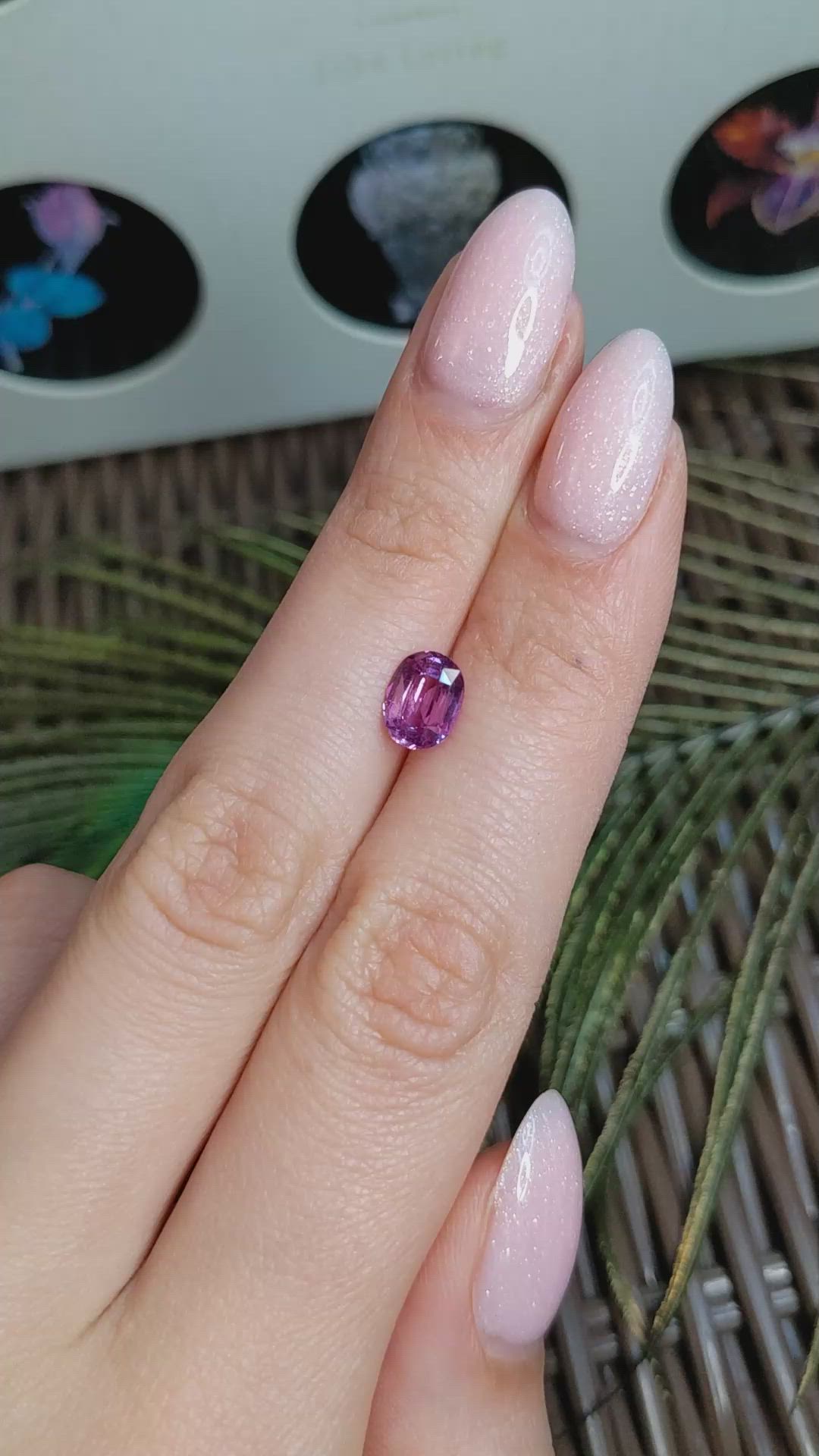 1.57 Ct. Purplish Pink Sapphire from Madagascar Size Video