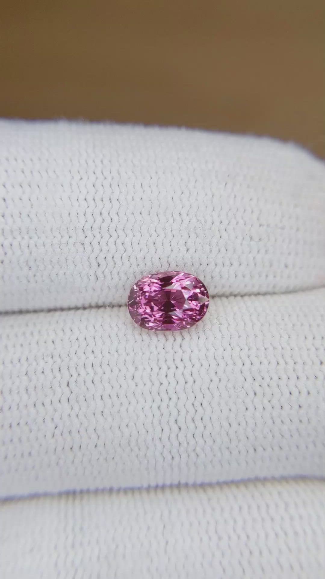 1.55 Ct. Purplish Pink Sapphire from Madagascar Size Video