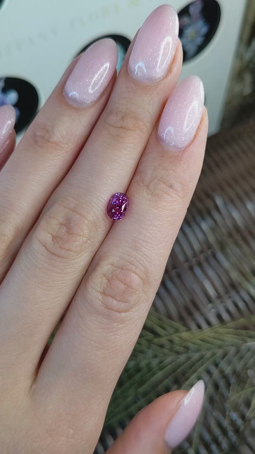 1.55 Ct. Purplish Pink Sapphire from Madagascar Size Video