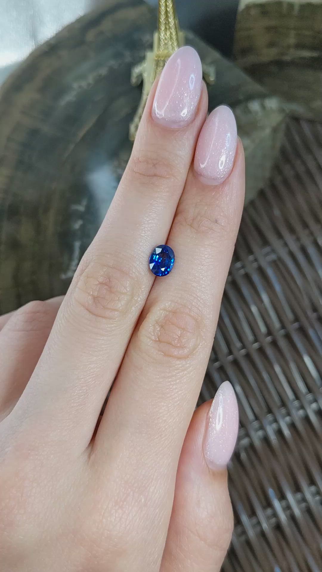 1.59 Ct. Blue Sapphire from Ceylon (Sri Lanka) Size Video