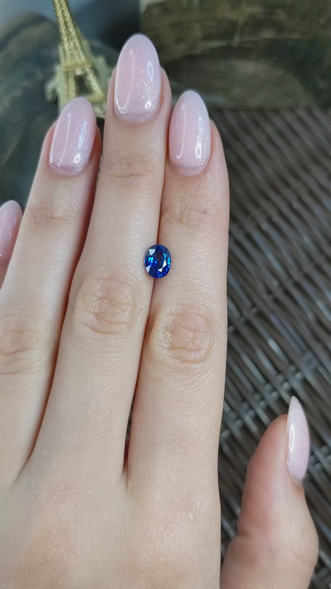 1.59 Ct. Blue Sapphire from Ceylon (Sri Lanka) Size Video