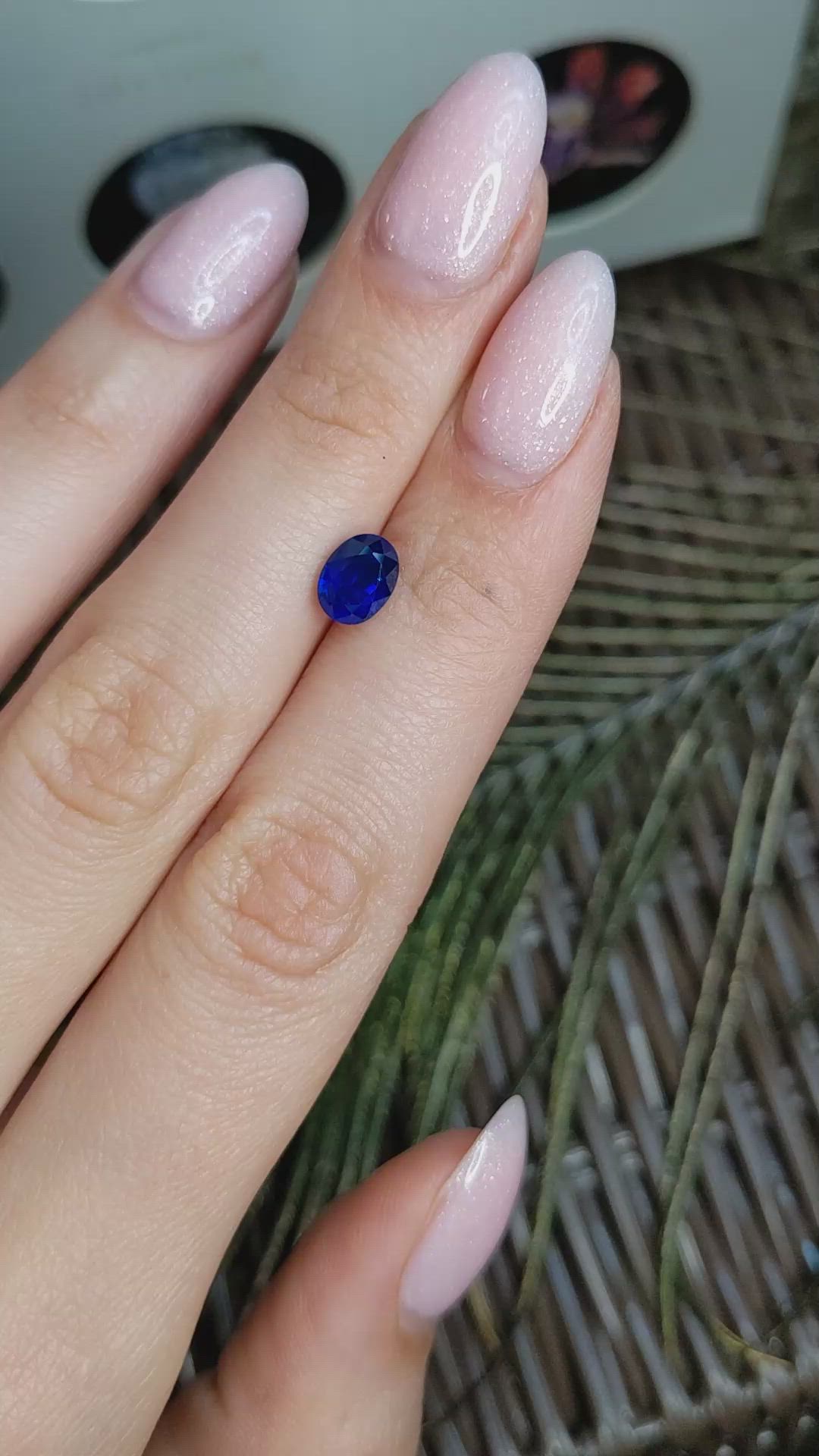 1.68 Ct. Blue Sapphire from Ceylon (Sri Lanka) Size Video