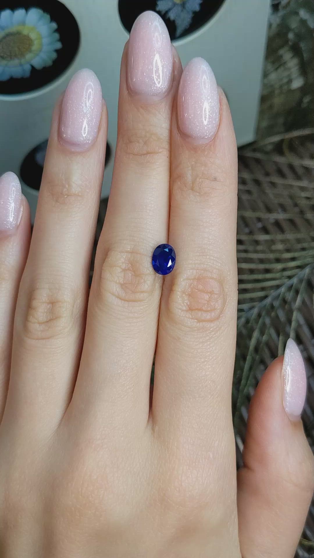 1.68 Ct. Blue Sapphire from Ceylon (Sri Lanka) Size Video