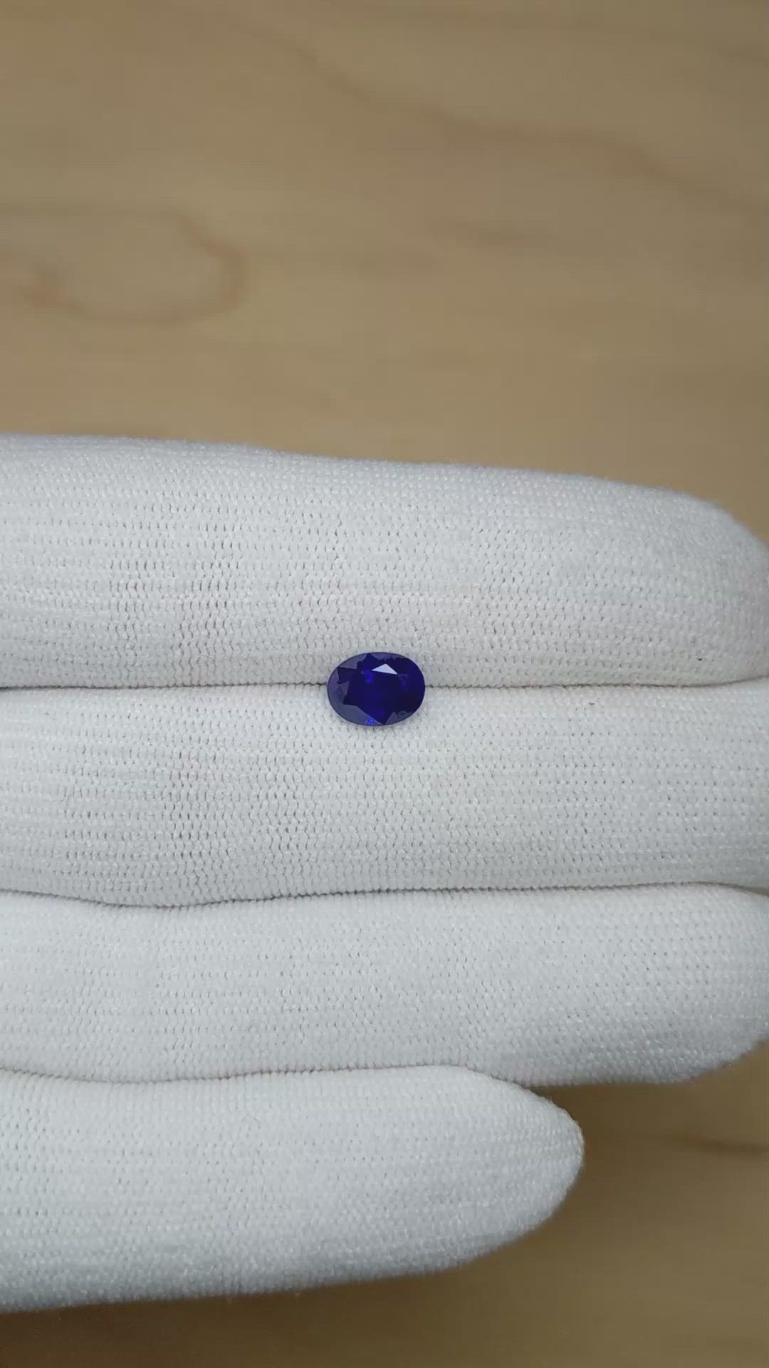 1.68 Ct. Blue Sapphire from Ceylon (Sri Lanka) Size Video