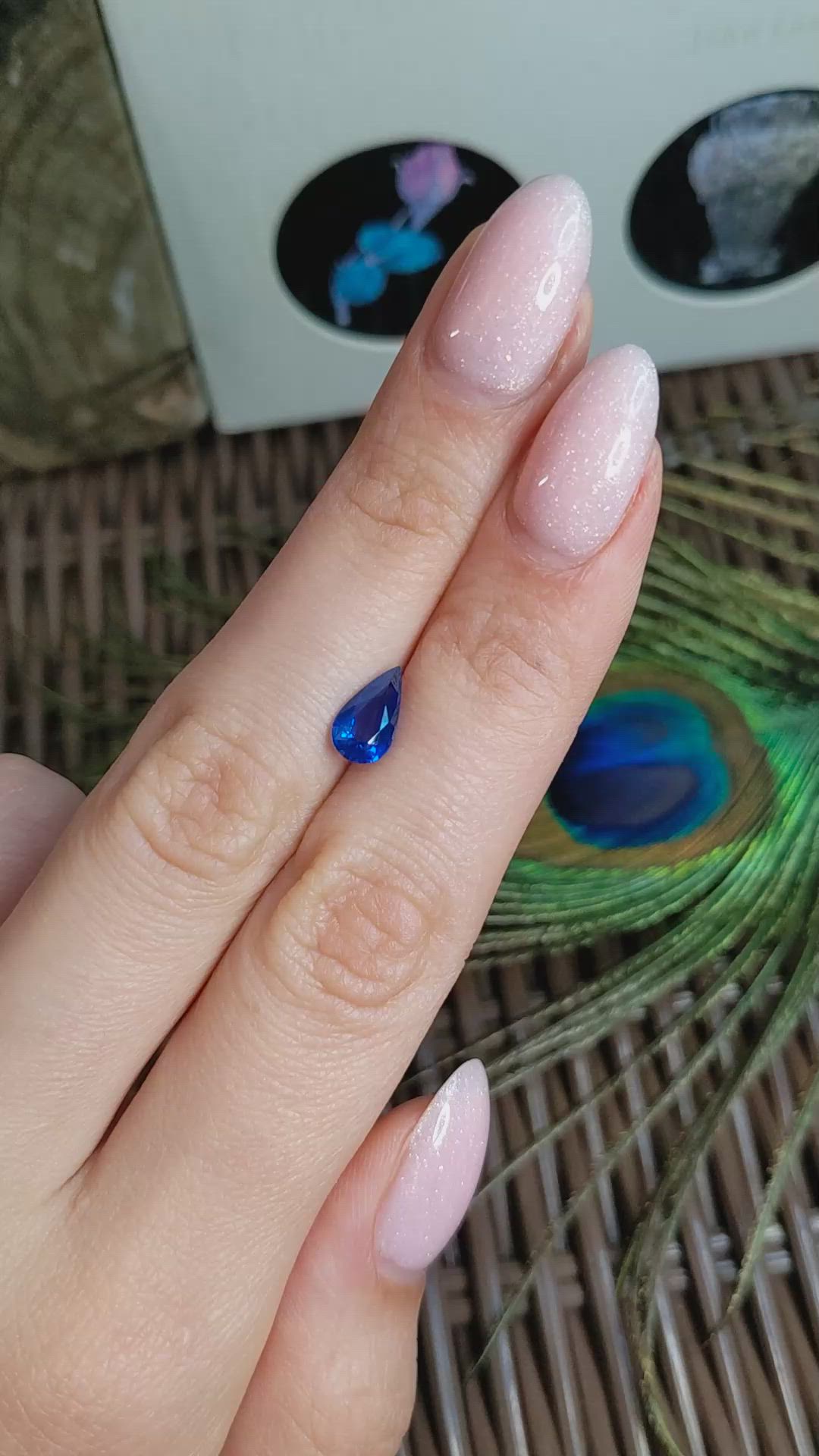 1.38 Ct. Blue Sapphire from Ceylon (Sri Lanka) Size Video