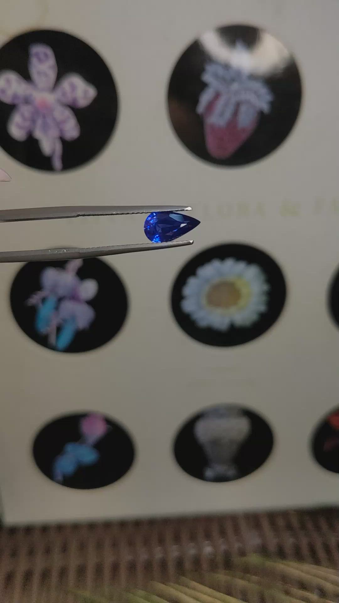 1.38 Ct. Blue Sapphire from Ceylon (Sri Lanka) Size Video