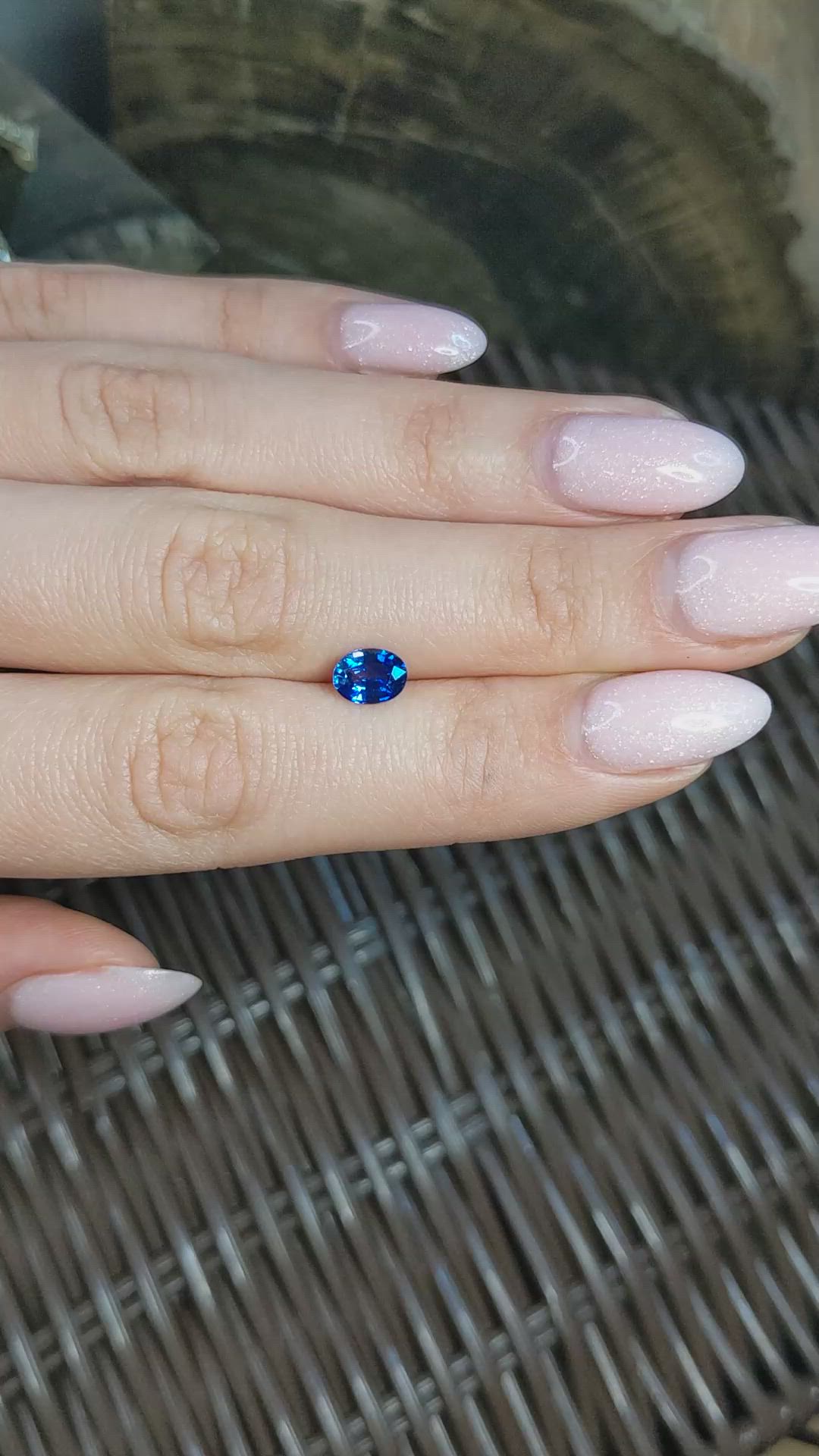 1.09 Ct. Blue Sapphire from Ceylon (Sri Lanka) Size Video