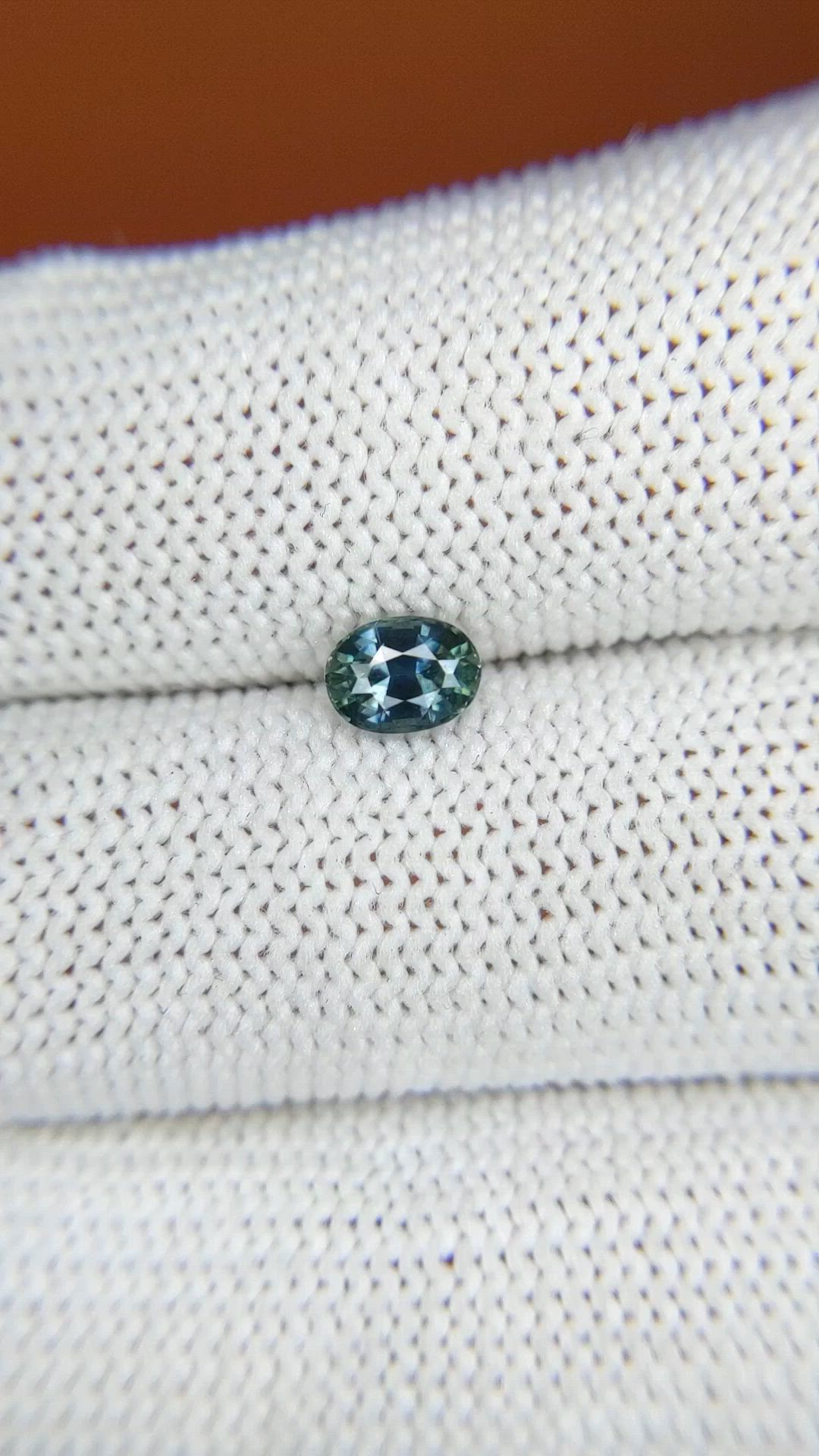 0.65 Ct. Bluish Green Sapphire from Ceylon (Sri Lanka) Size Video