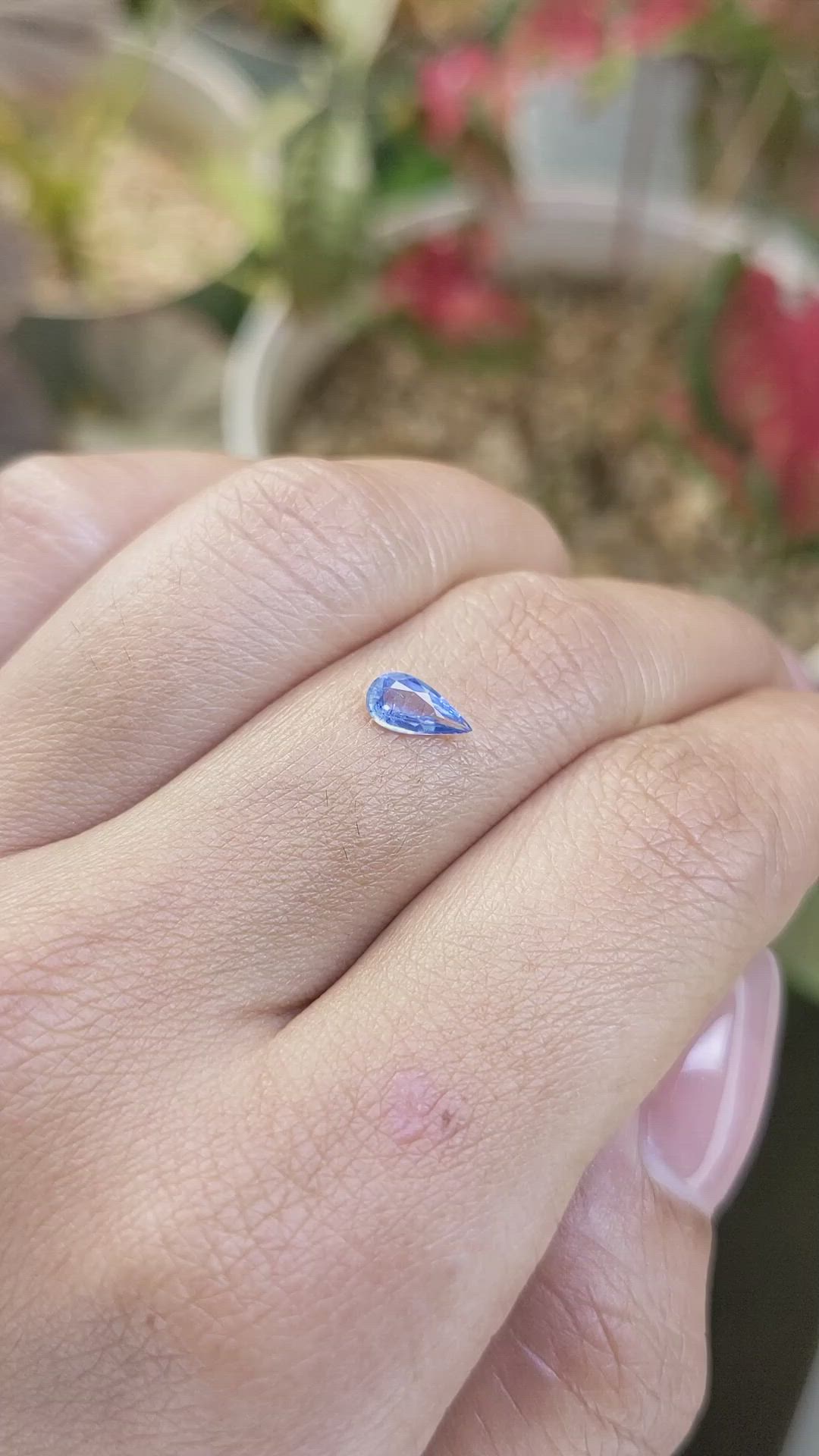 0.39 Ct. Blue Sapphire from Ceylon (Sri Lanka) Size Video