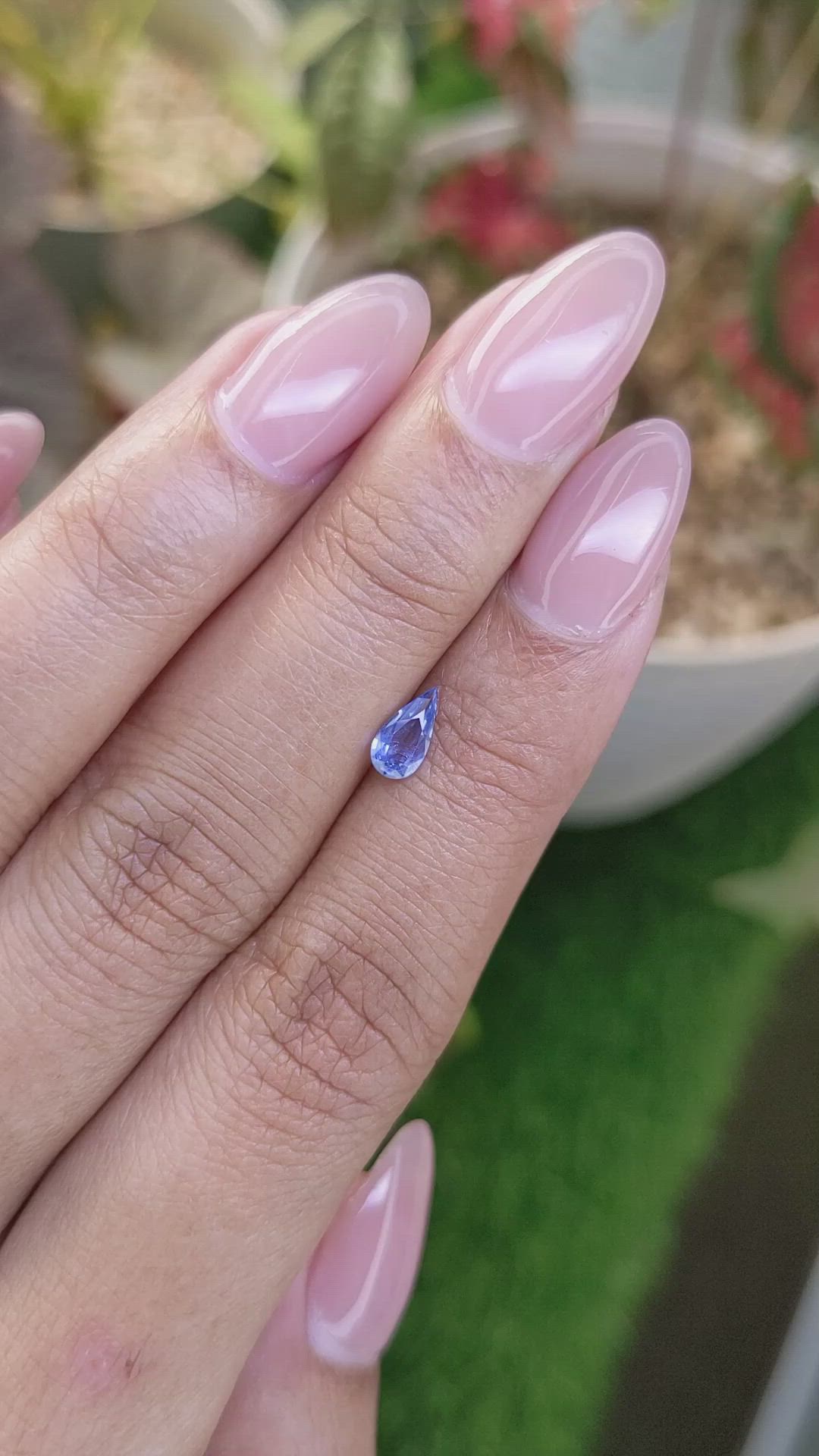 0.39 Ct. Blue Sapphire from Ceylon (Sri Lanka) Size Video