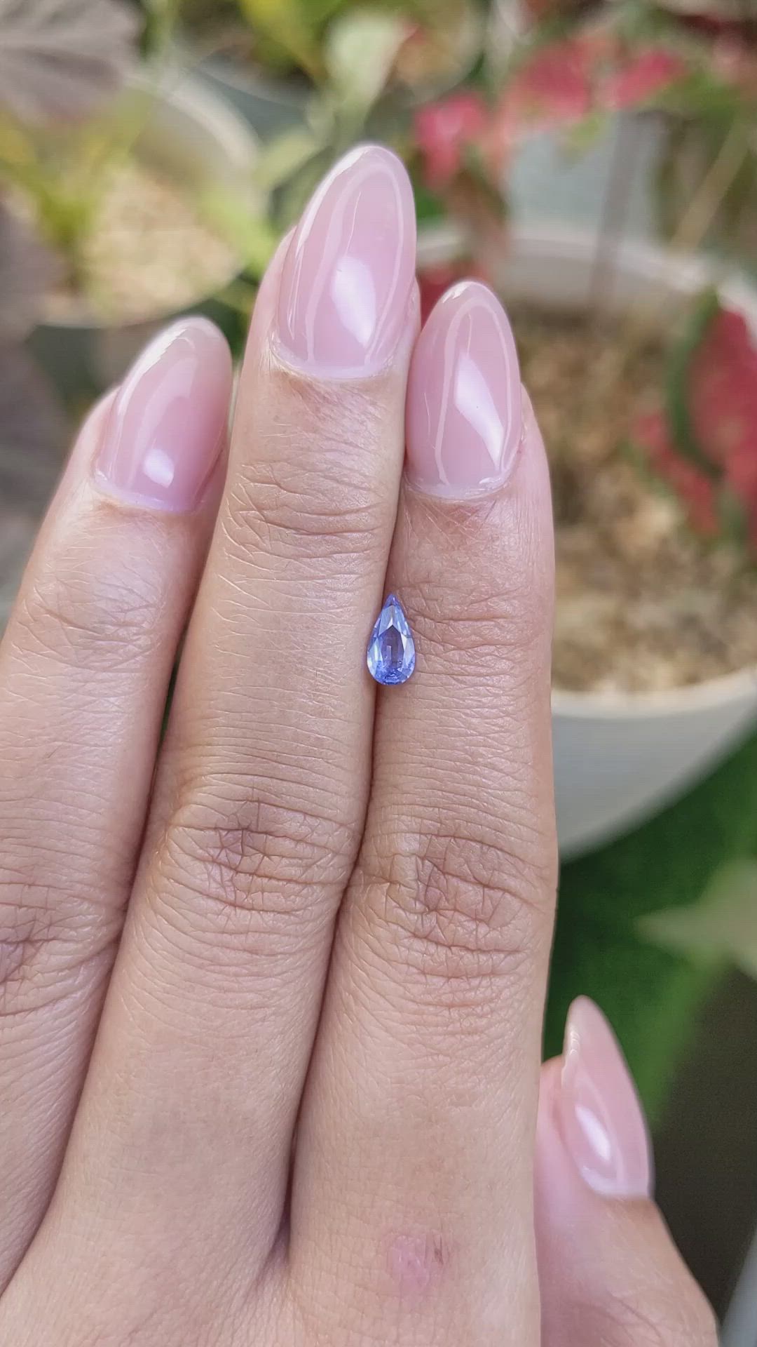 0.39 Ct. Blue Sapphire from Ceylon (Sri Lanka) Size Video