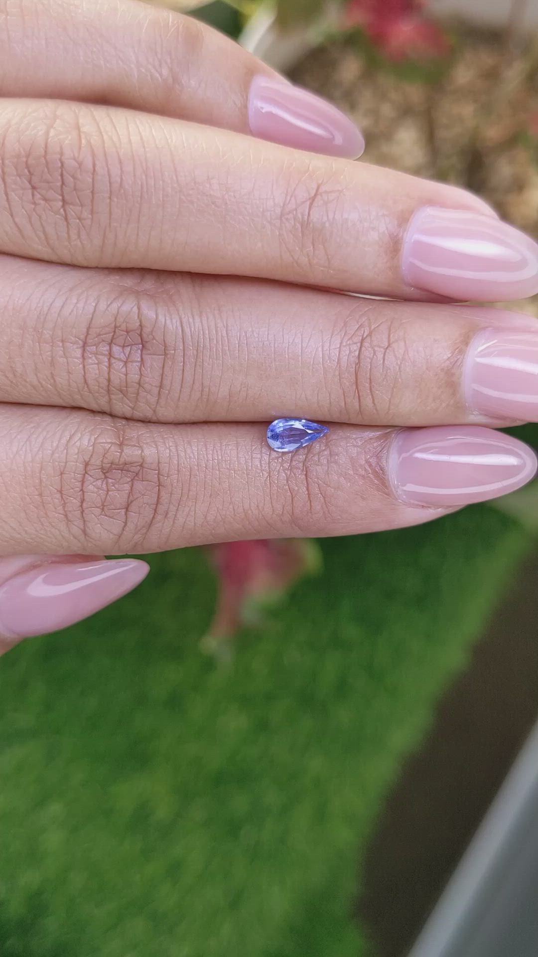0.39 Ct. Blue Sapphire from Ceylon (Sri Lanka) Size Video