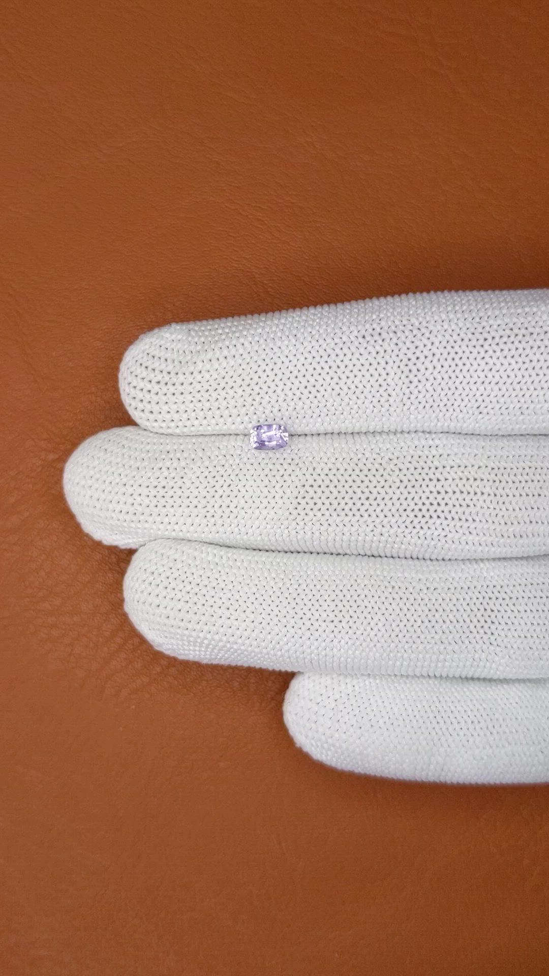 0.55 Ct. Purple Sapphire from Ceylon (Sri Lanka) Size Video