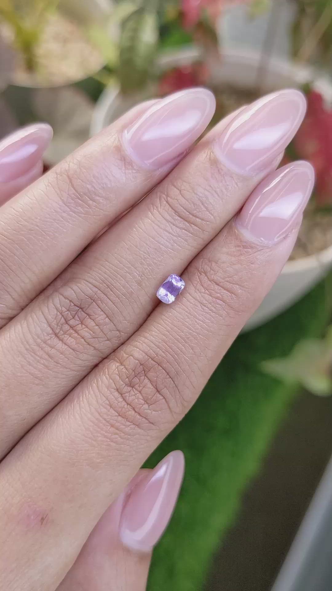 0.55 Ct. Purple Sapphire from Ceylon (Sri Lanka) Size Video
