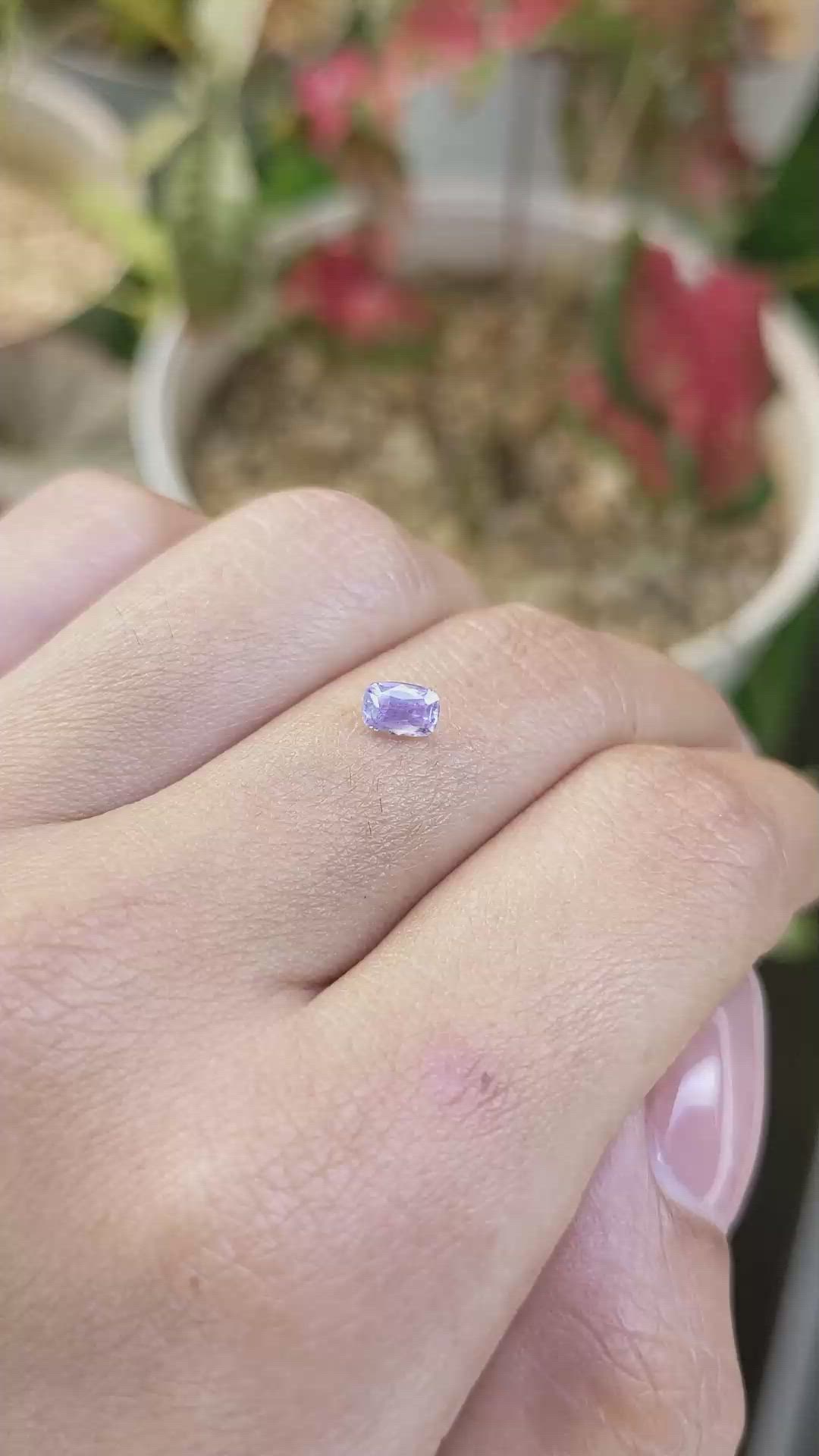 0.55 Ct. Purple Sapphire from Ceylon (Sri Lanka) Size Video
