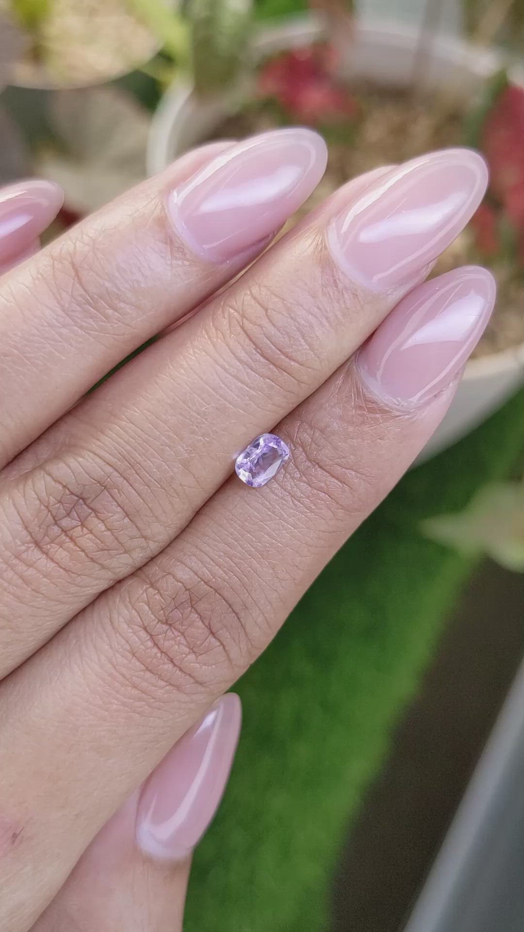 0.52 Ct. Purple Sapphire from Ceylon (Sri Lanka) Size Video