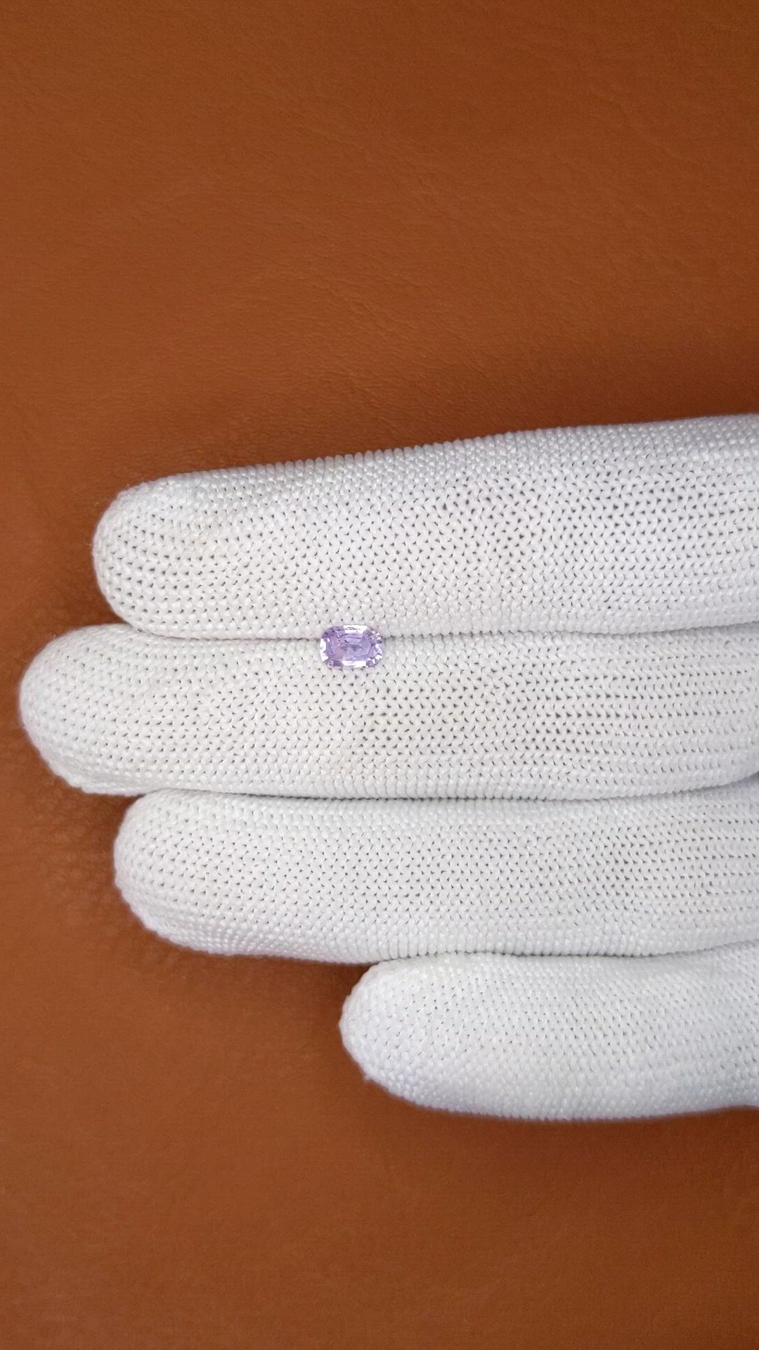 0.52 Ct. Purple Sapphire from Ceylon (Sri Lanka) Size Video