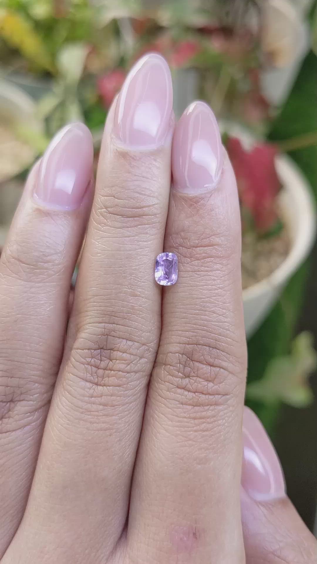 0.52 Ct. Purple Sapphire from Ceylon (Sri Lanka) Size Video