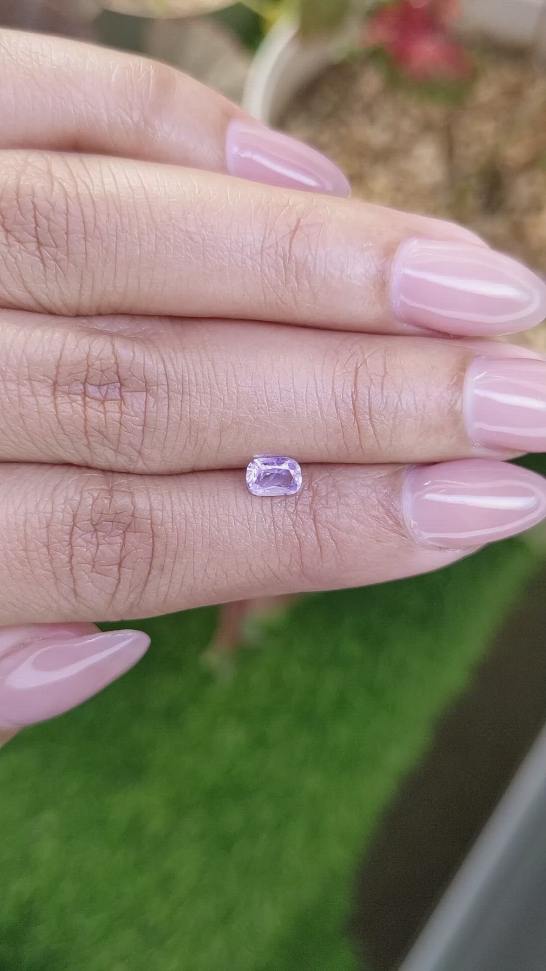 0.52 Ct. Purple Sapphire from Ceylon (Sri Lanka) Size Video