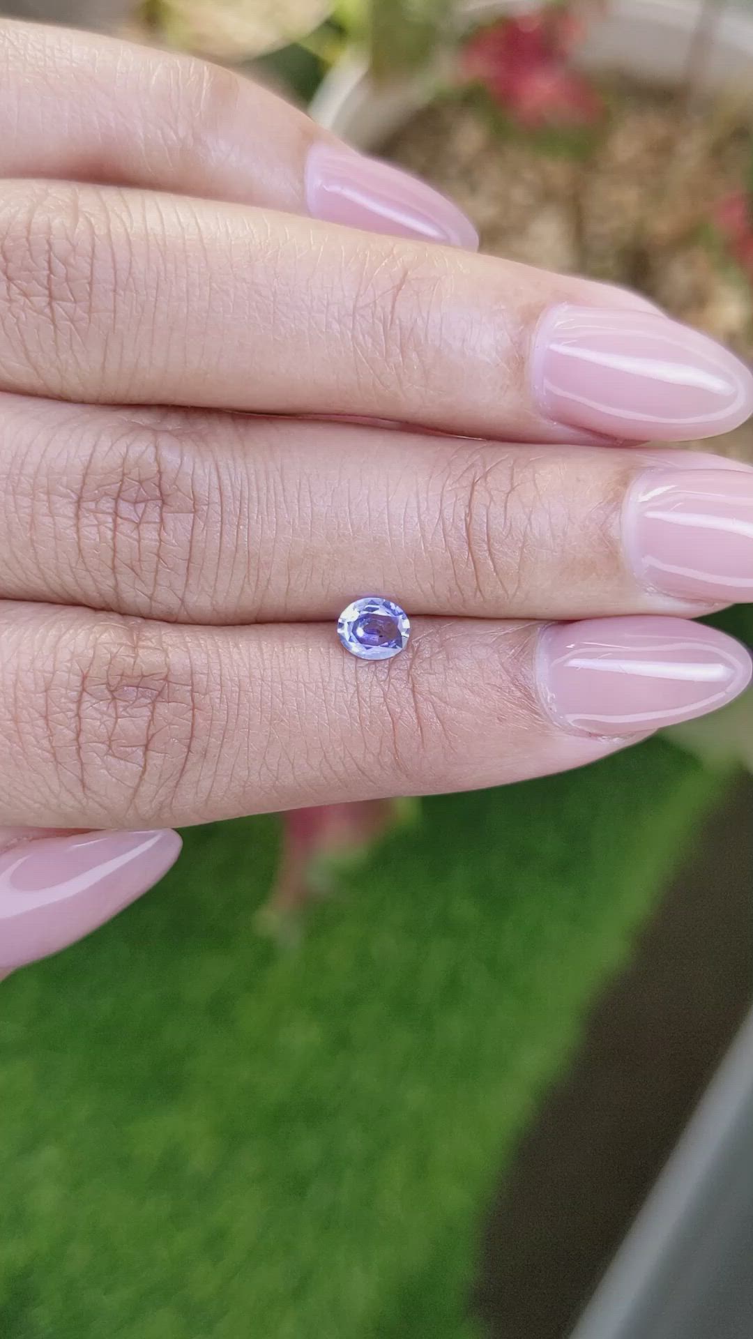 0.48 Ct. Blue Sapphire from Ceylon (Sri Lanka) Size Video