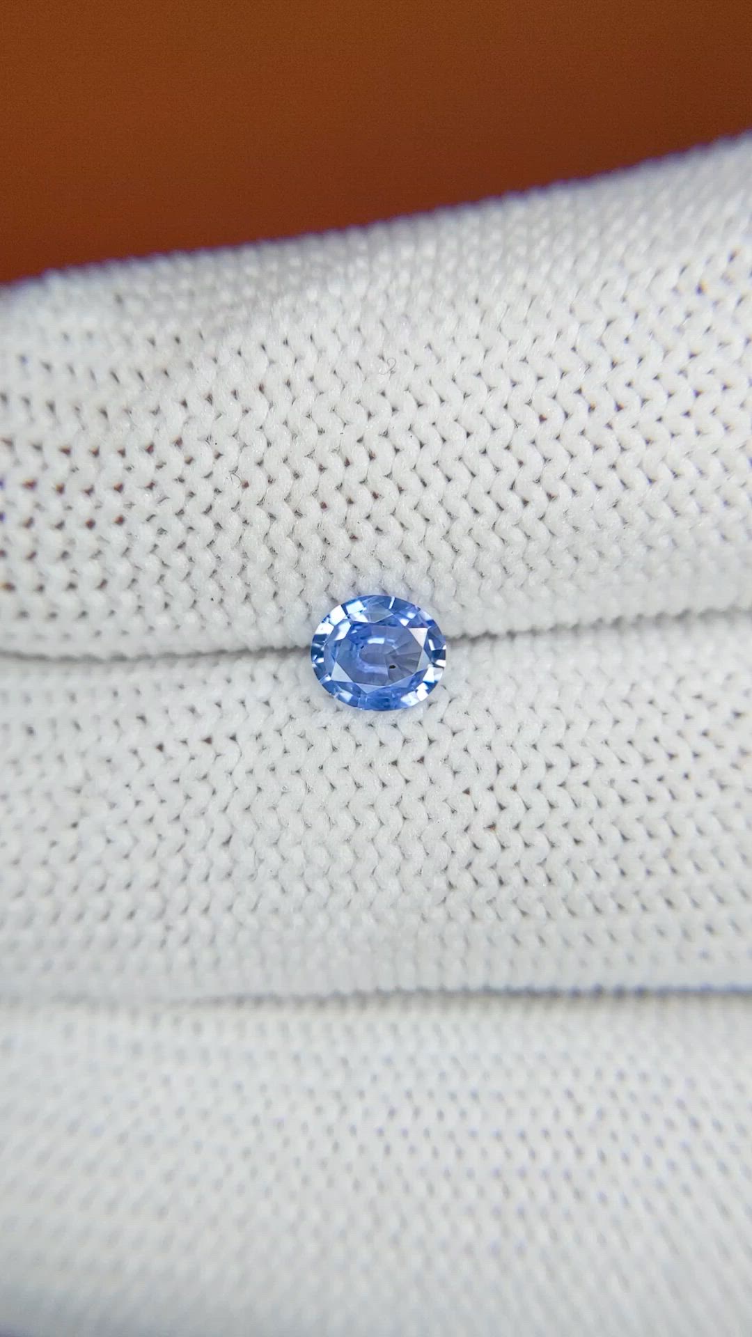 0.48 Ct. Blue Sapphire from Ceylon (Sri Lanka) Size Video