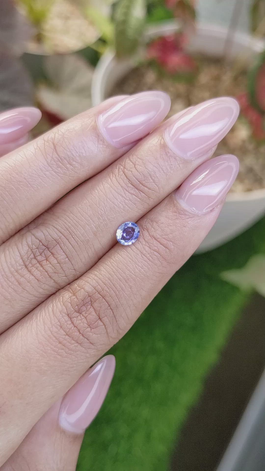 0.48 Ct. Blue Sapphire from Ceylon (Sri Lanka) Size Video
